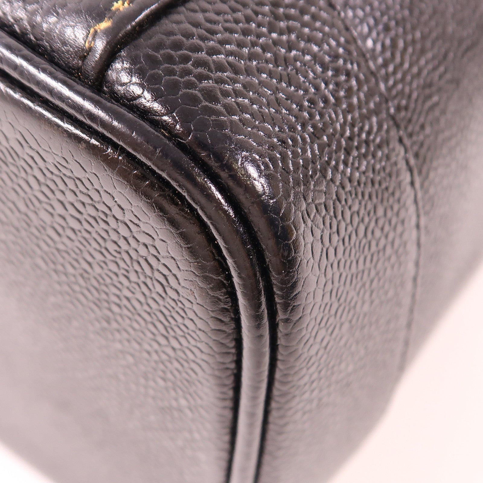 CHANEL 牛皮皮革Vintage Vanity Case金扣手挽袋