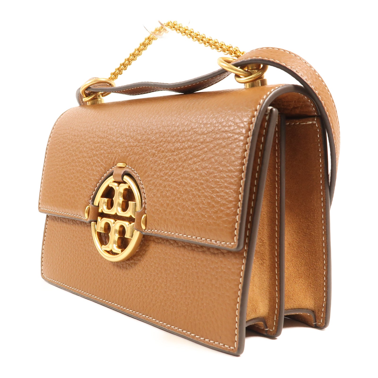 Tory Burch 牛皮皮革Shoulder Bag金扣手挽肩背兩用袋
