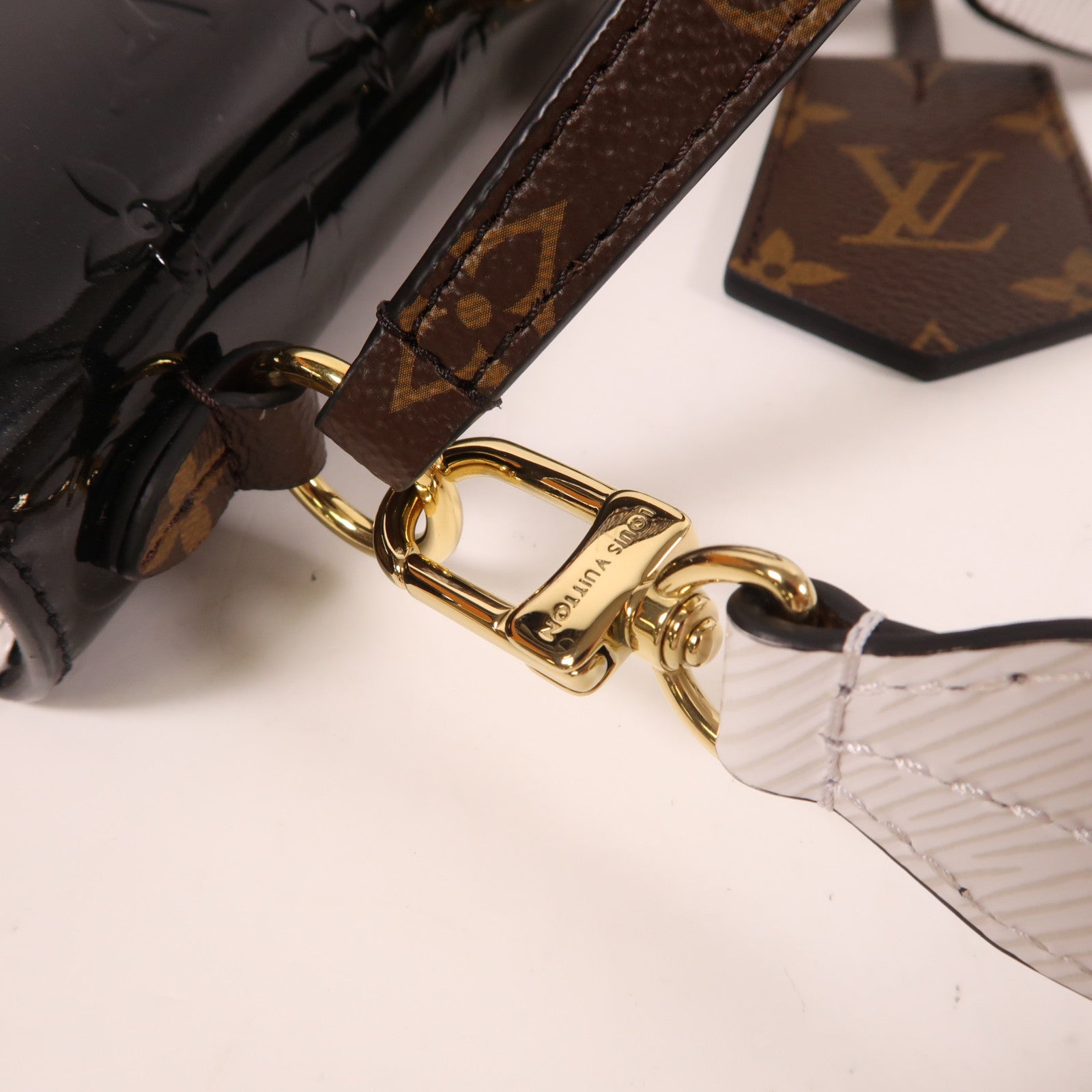 LOUIS VUITTON LV GHW Spring Street 2 Way Shoulder Bag M90375 Monogram Epi Vernis
