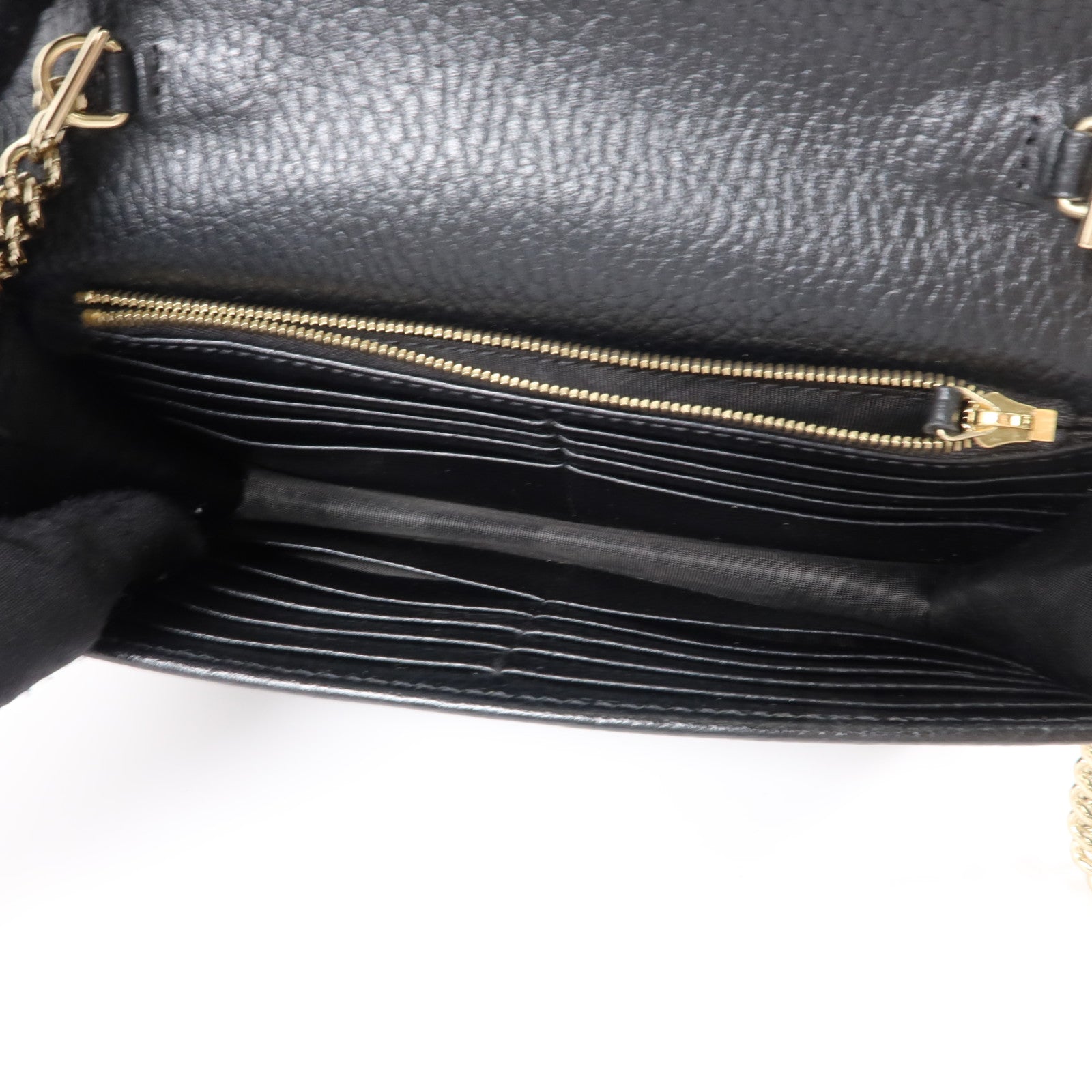 GUCCI 牛皮皮革Interlocking Wallet On Chain金扣鏈帶肩背袋
