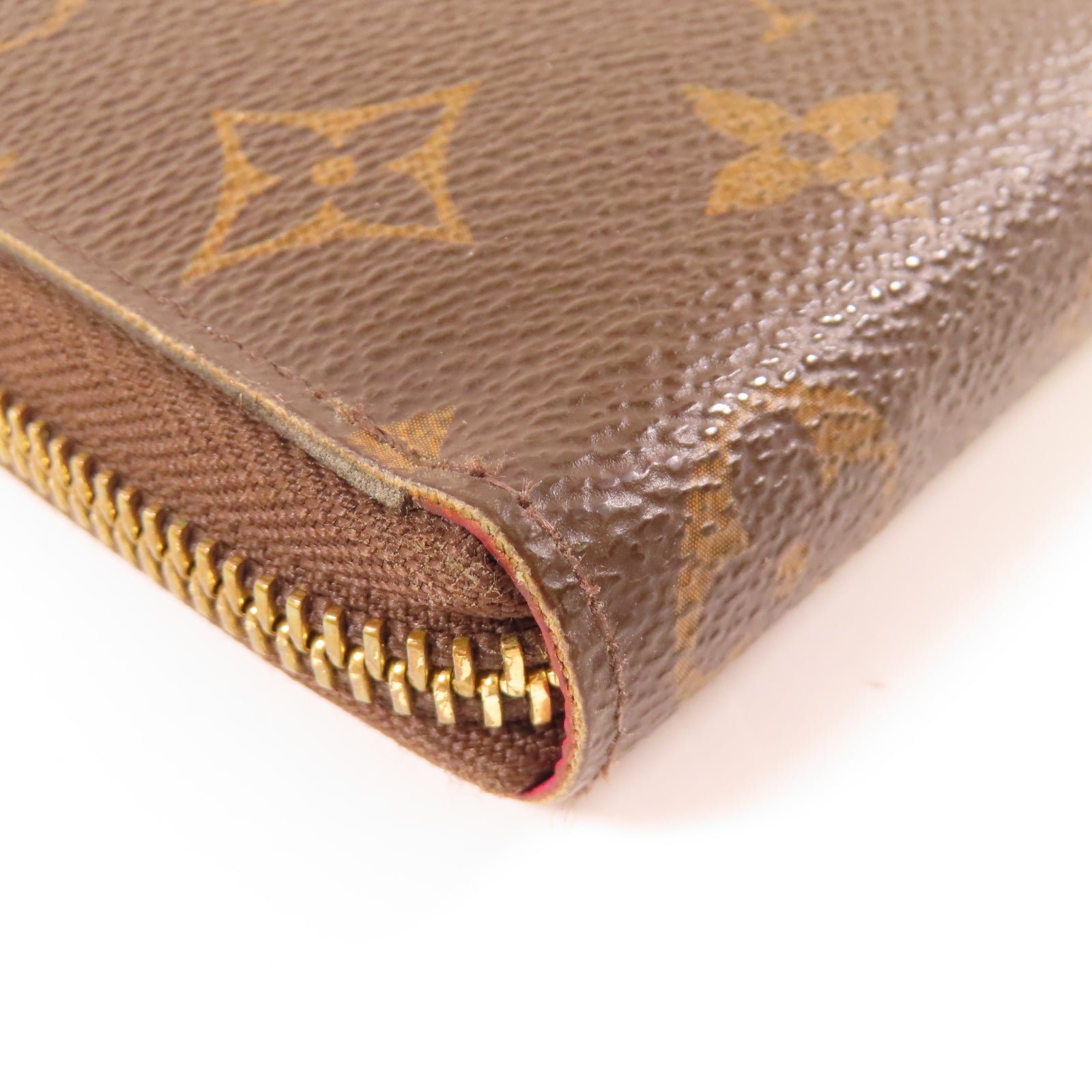 LOUIS VUITTON Monogram Clemence Long Wallet金扣長錢包棕色/紅色