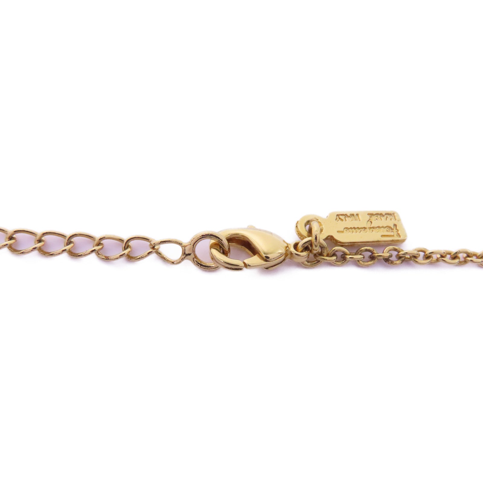 Salvatore Ferragamo 金屬Necklace項鍊金色/淺紫色