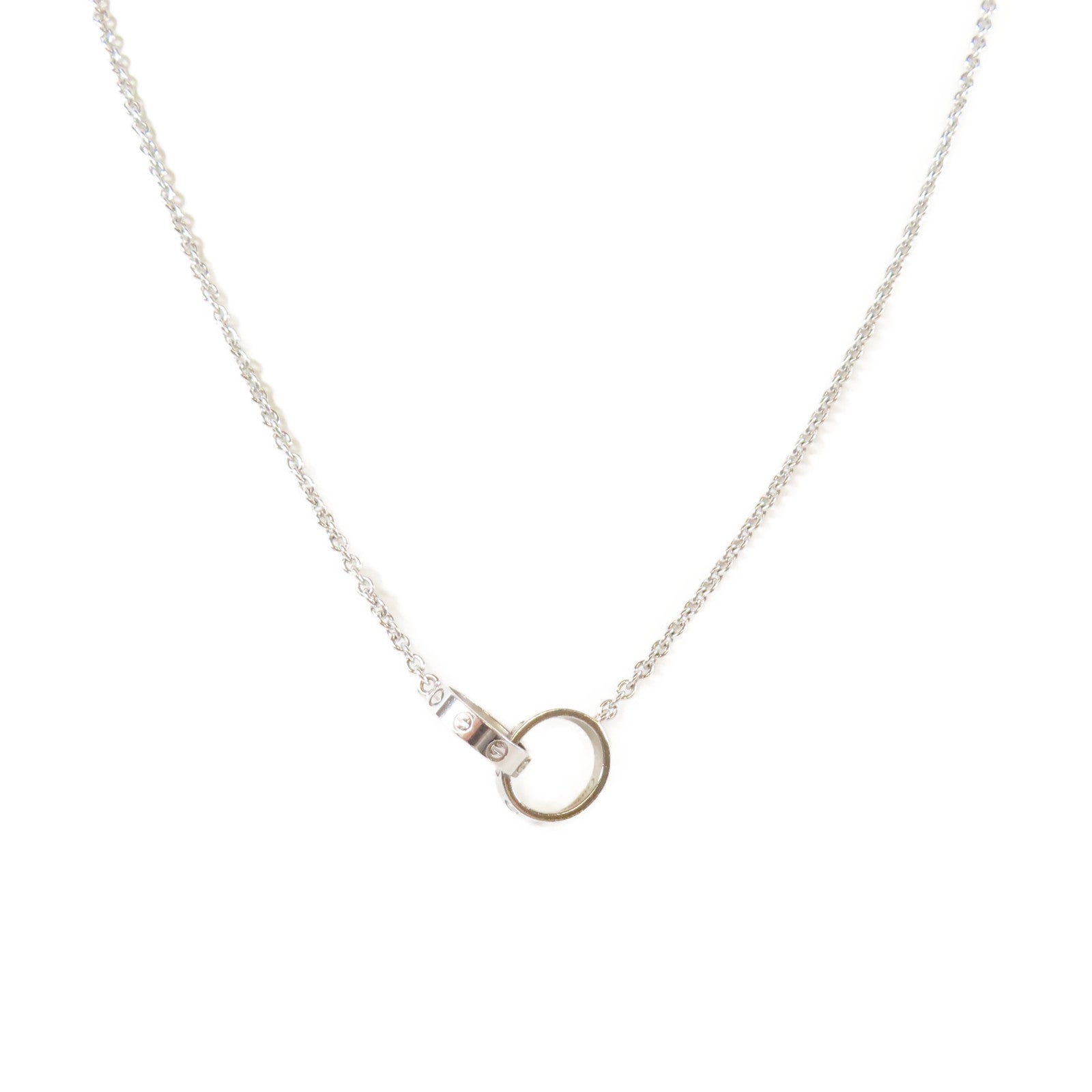CARTIER 【激減優惠】18K白金Baby Love Necklace項鍊#42cm