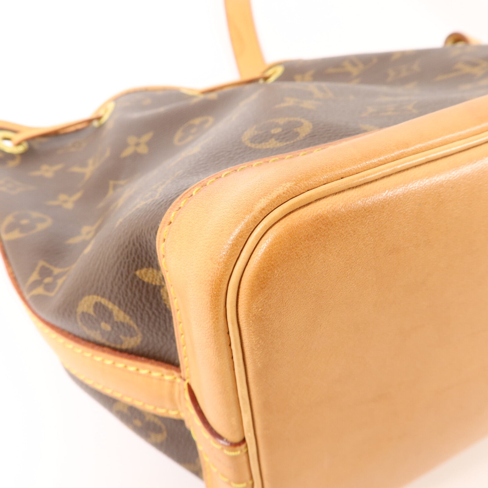LOUIS VUITTON Monogram Noe BB金扣肩背袋棕色