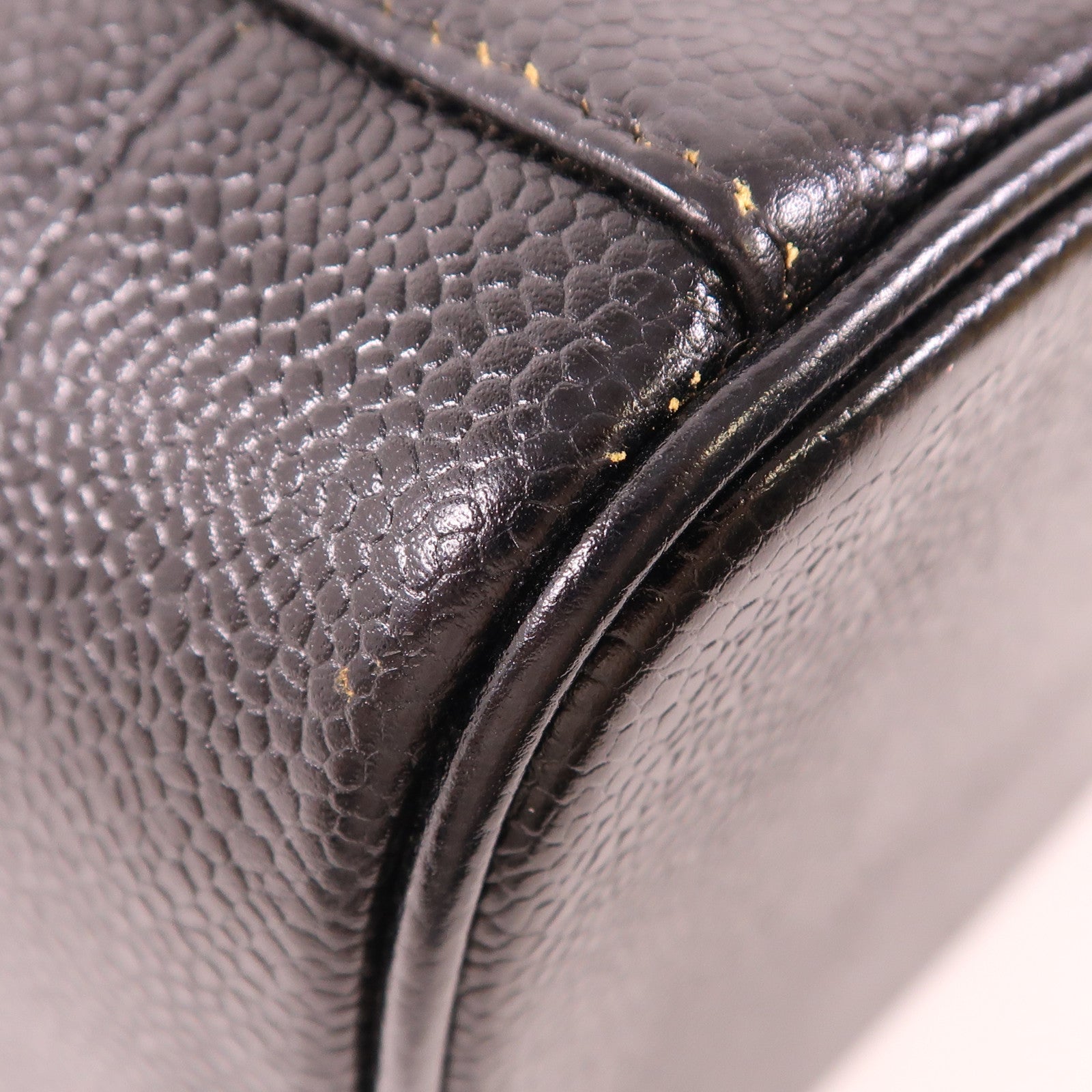 CHANEL 牛皮皮革Vintage Vanity Case金扣手挽袋