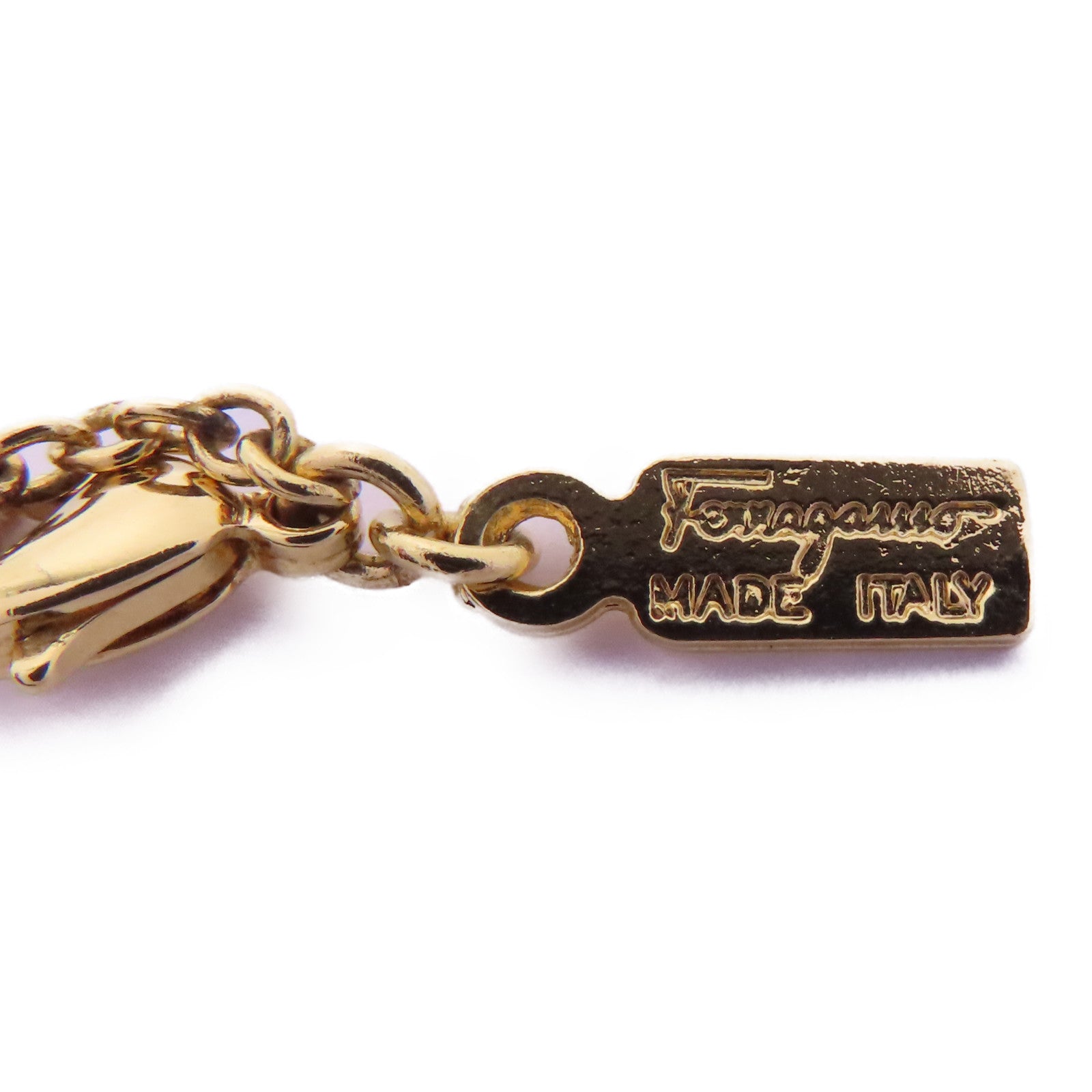 Salvatore Ferragamo 金屬Necklace項鍊金色/淺紫色