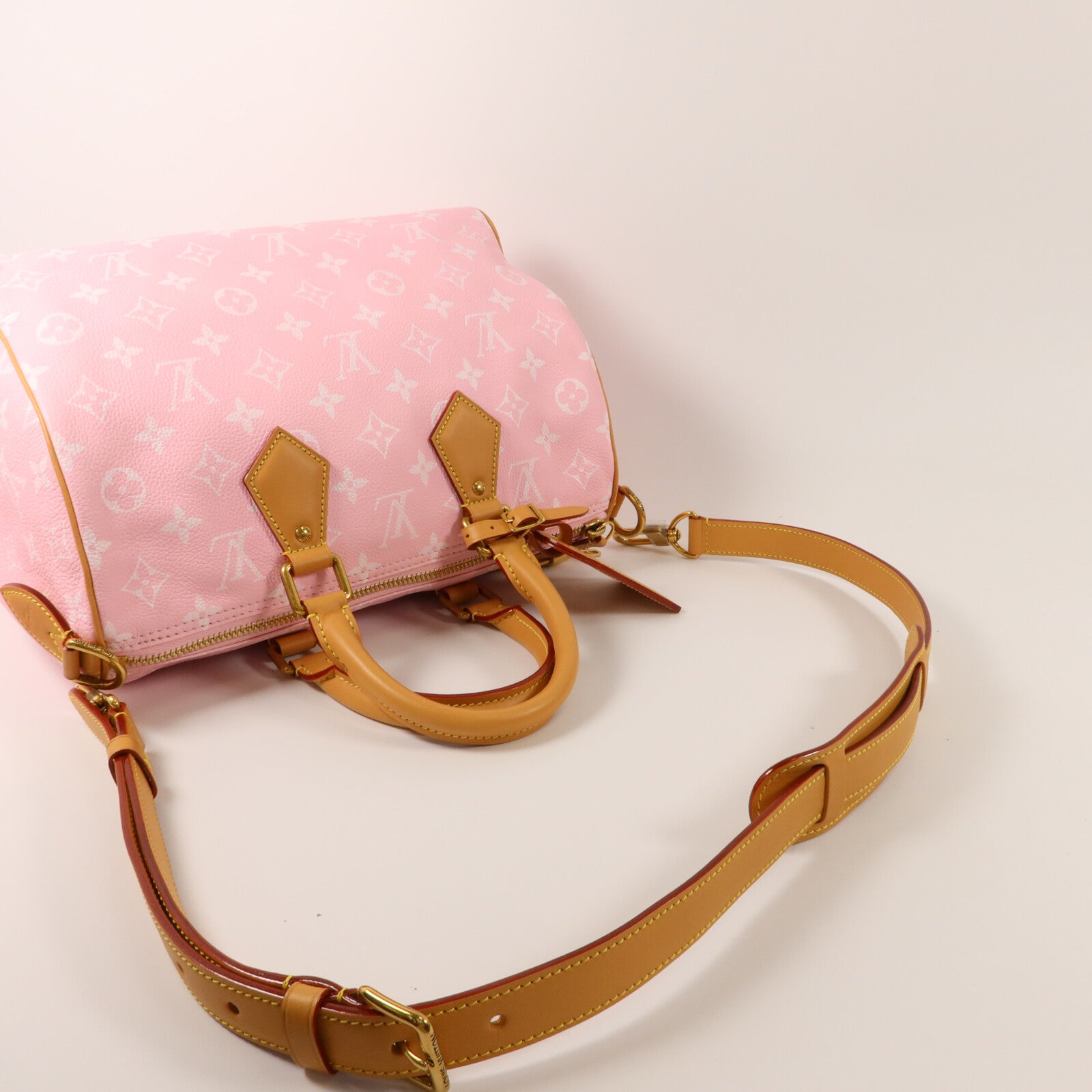 LOUIS VUITTON 牛皮皮革Speedy P9 Bandouliere 30手挽肩背兩用袋