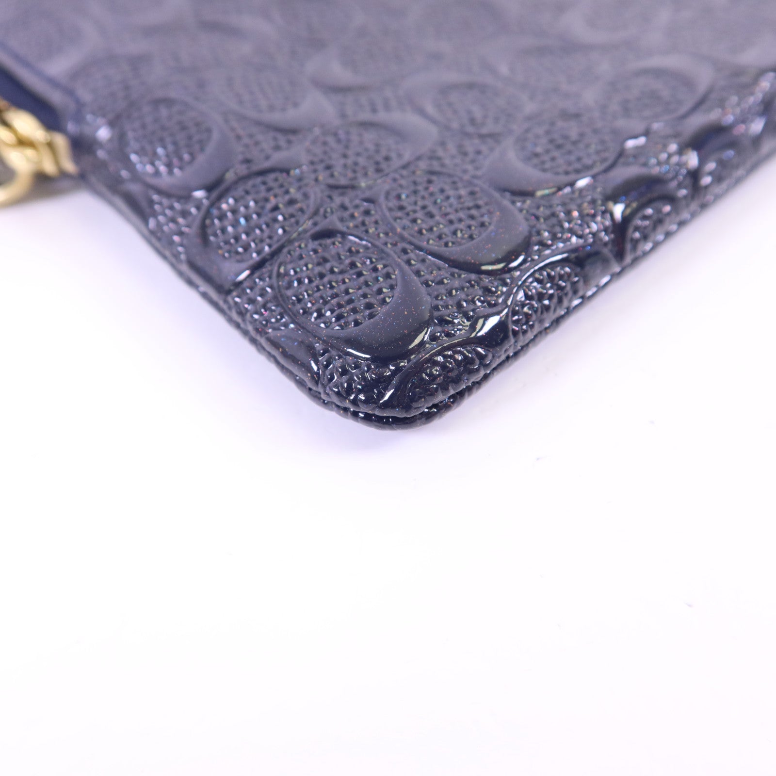 COACH 牛皮皮革Pouch金扣手拿包