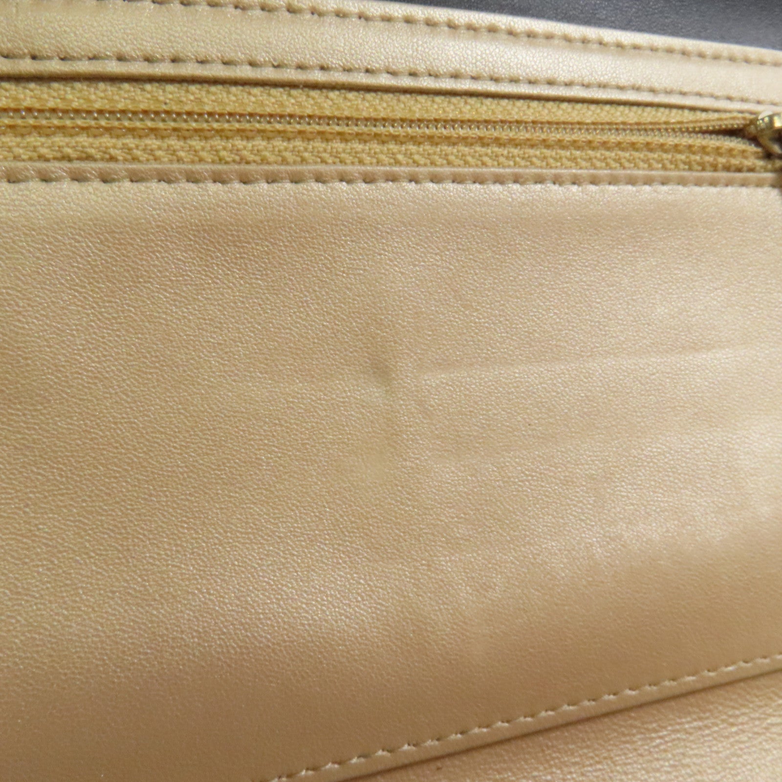 CHANEL CC GHW Pouch Long Wallet Lambskin Leather Black