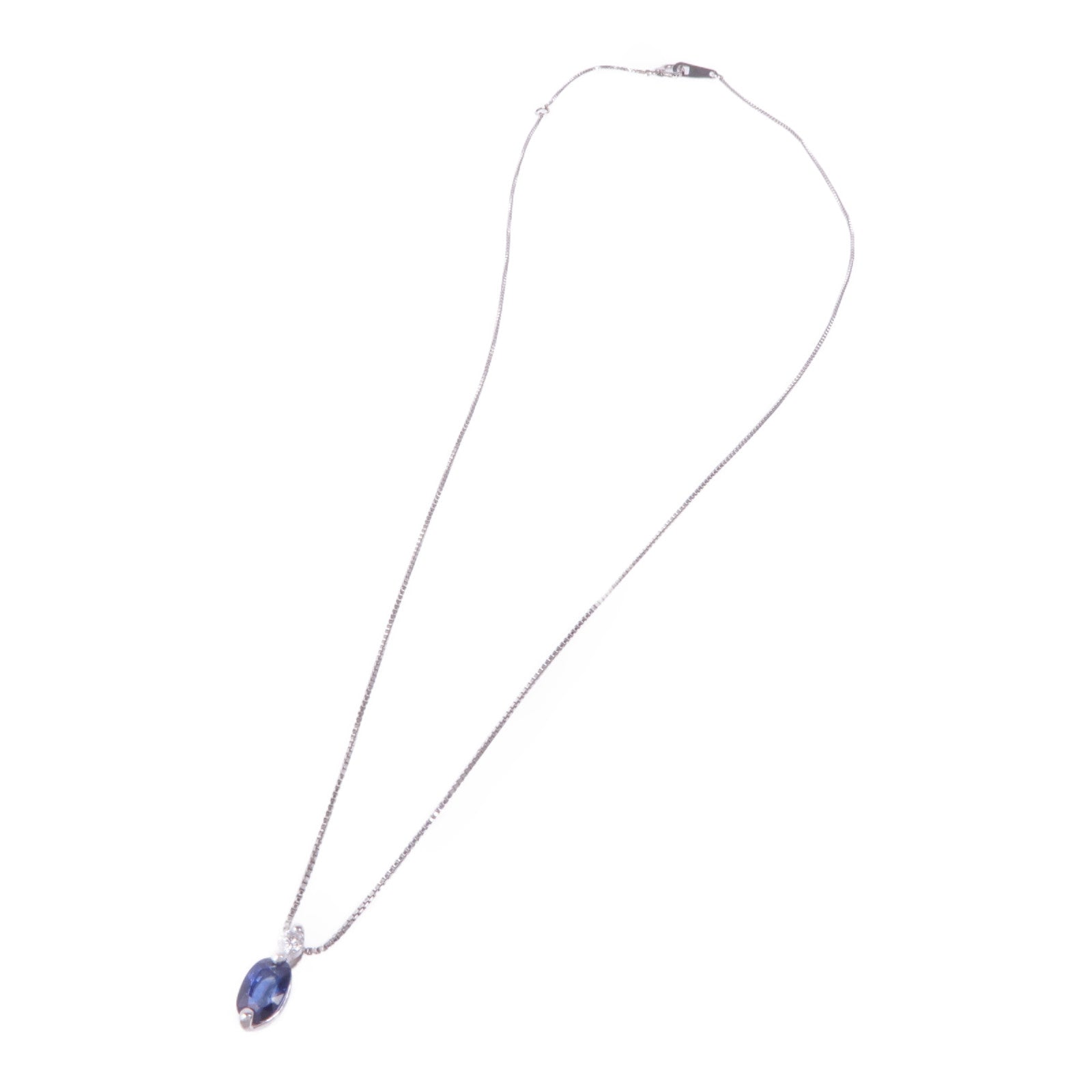 JEWELRY PT900/PT850鉑金Sapphire Diamond Necklace藍寶石/鑽石項鍊