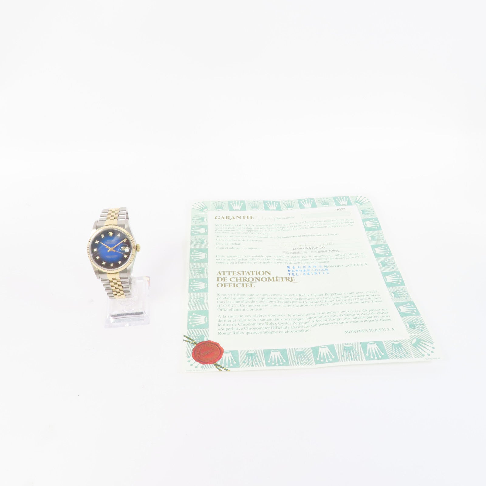 ROLEX Datejust 36mm 18K金/不鏽鋼手錶自動機芯藍色
