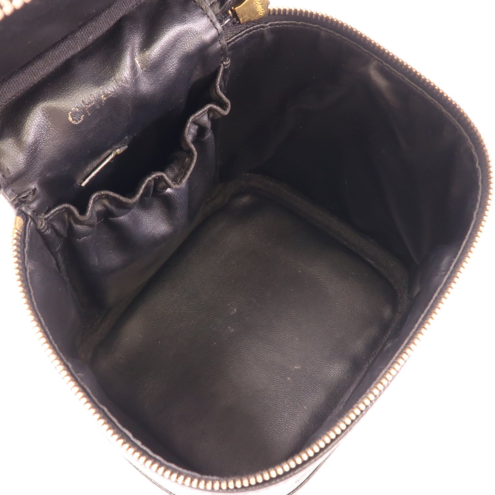 CHANEL 牛皮皮革Vintage Vanity Case金扣手挽袋