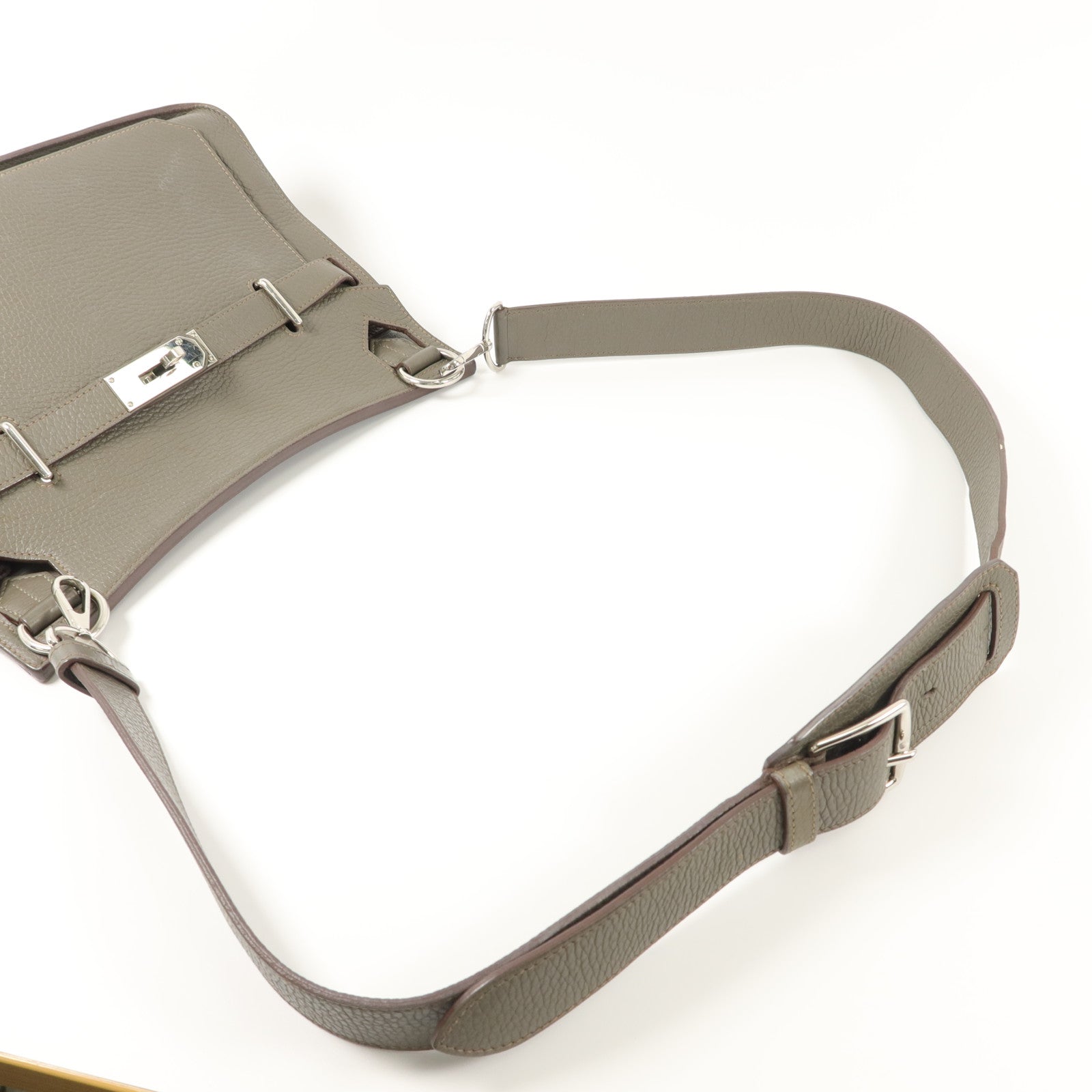 HERMES Clemence皮革Jypsiere 31肩背袋Etain