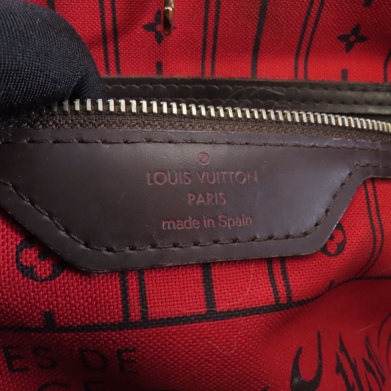 LOUIS VUITTON 【激減優惠】Damier Neverfull MM金扣手挽袋啡色