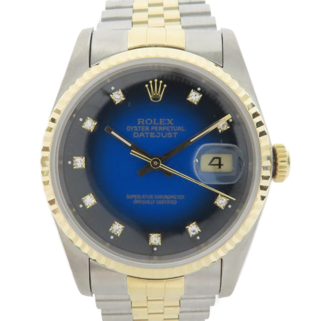 ROLEX Datejust 36mm 18K金/不鏽鋼手錶自動機芯藍色