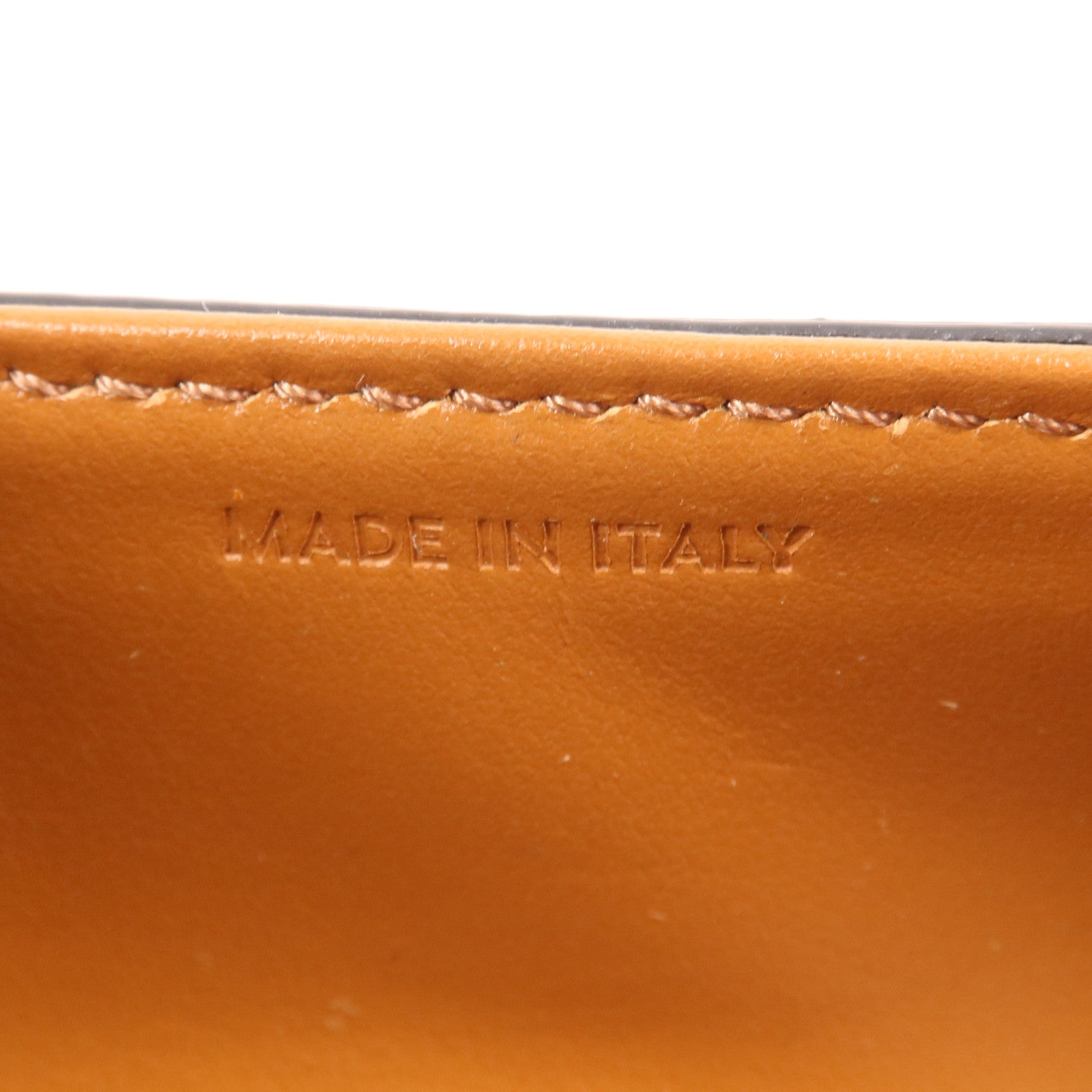 CELINE 塗層帆布Mini Macadam Lipstick Pouch金扣鏈帶唇膏盒