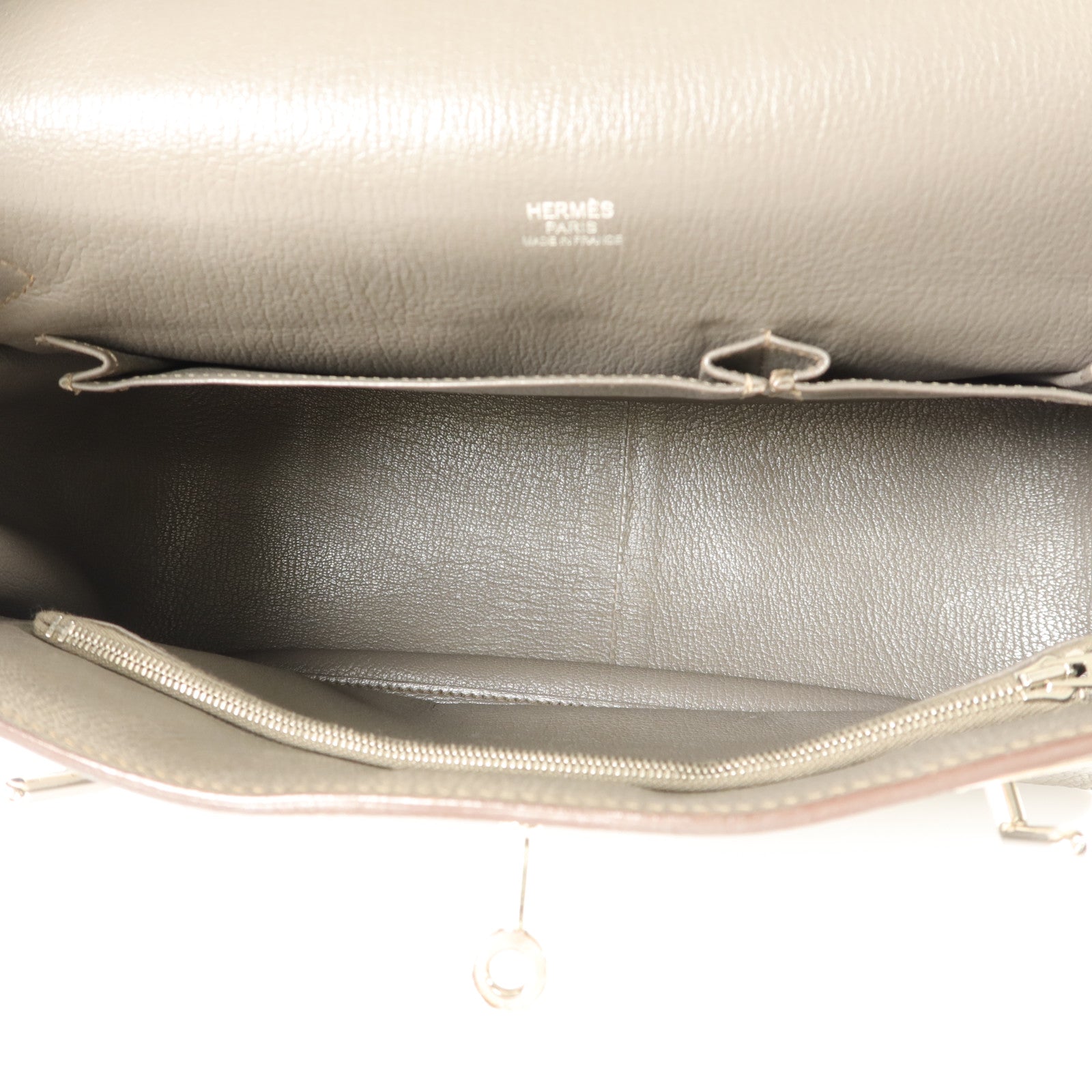 HERMES Clemence皮革Jypsiere 31肩背袋Etain