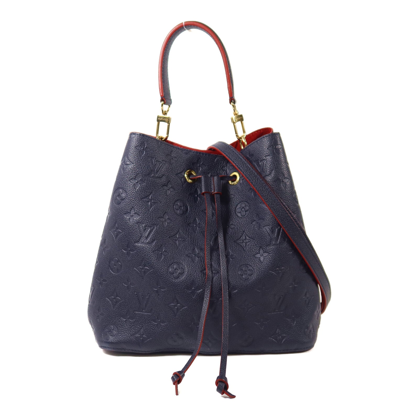 LOUIS VUITTON Monogram Empreinte Neo Noe MM金扣手挽肩背兩用袋