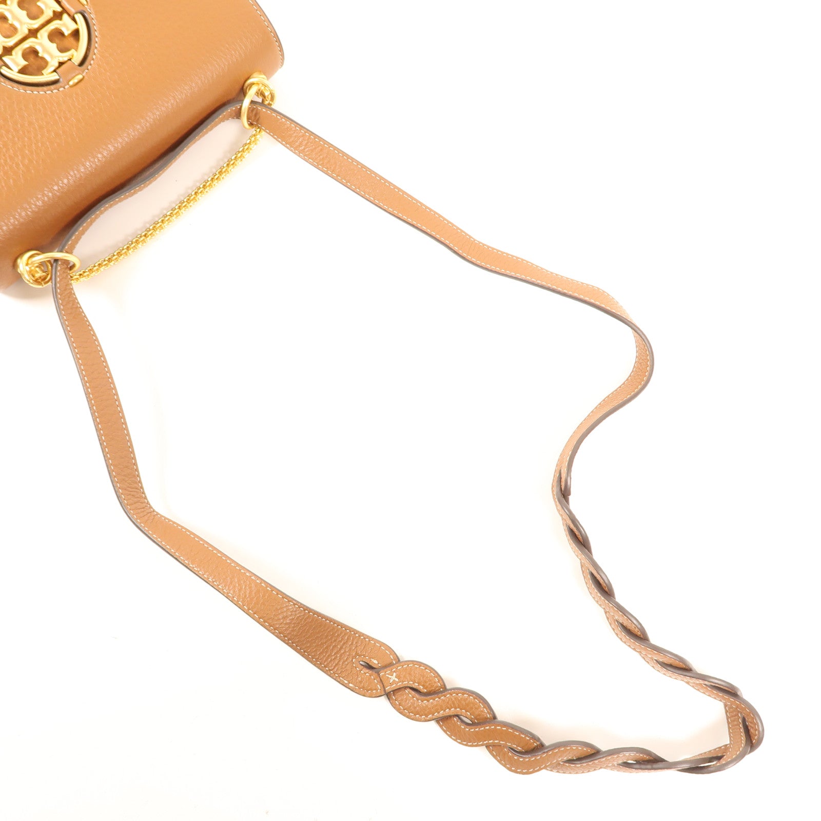 Tory Burch 牛皮皮革Shoulder Bag金扣手挽肩背兩用袋