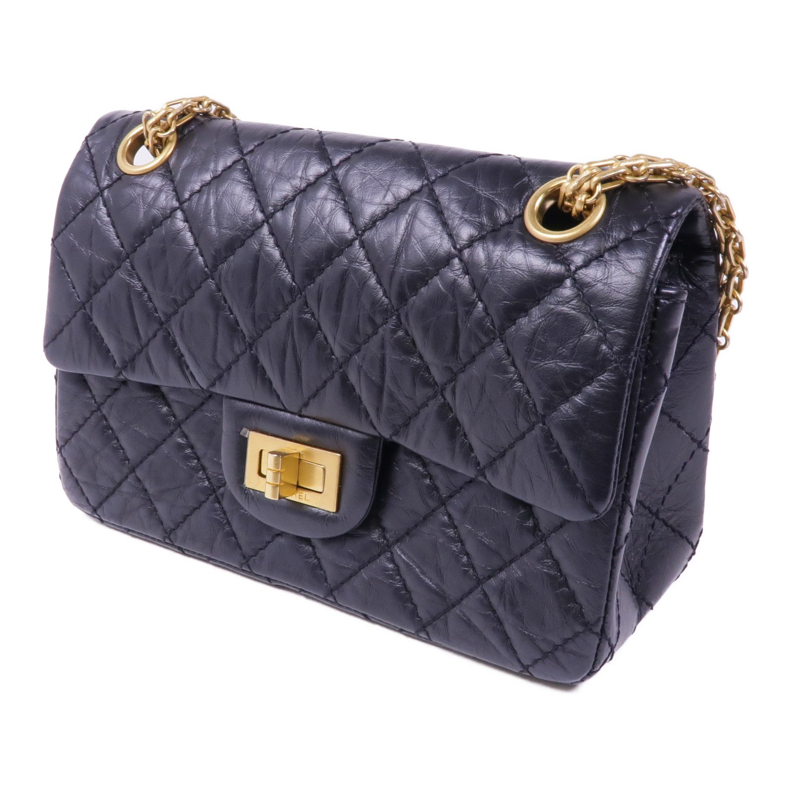 CHANEL 牛皮皮革2.55 Mini金扣肩背袋