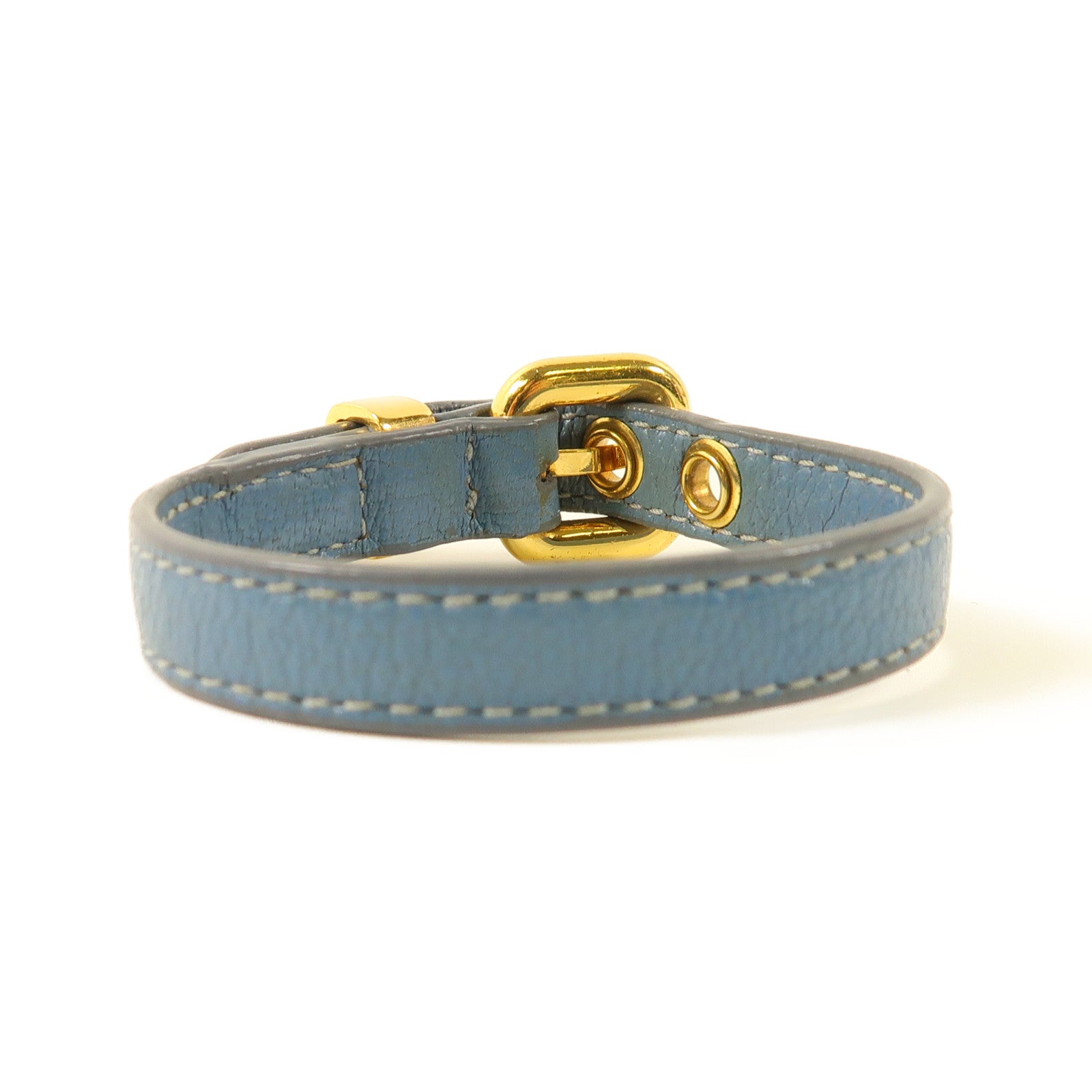 MIU MIU GHW Bracelet Leather Blue