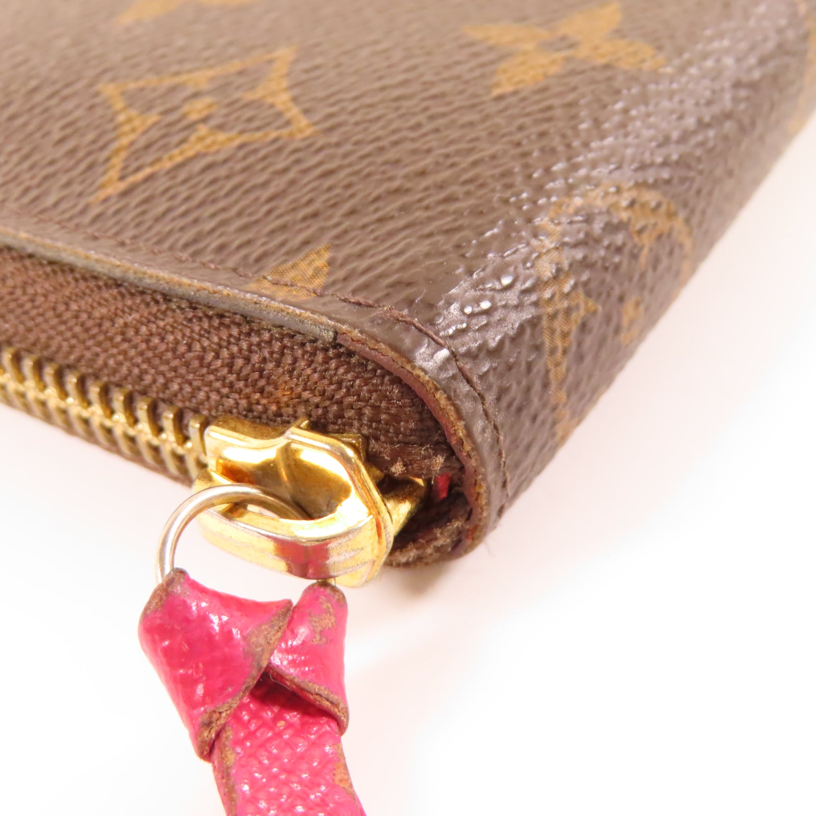 LOUIS VUITTON Monogram Clemence Long Wallet金扣長錢包棕色/紅色