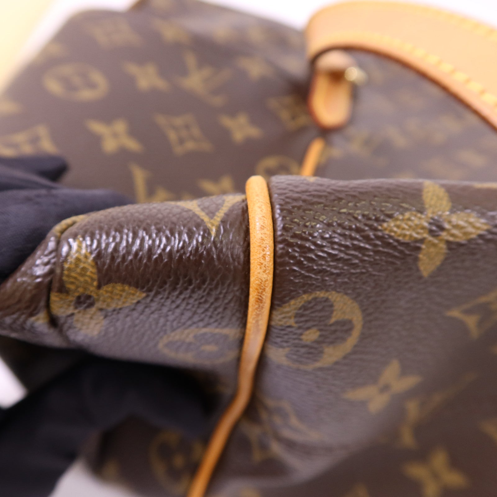 LOUIS VUITTON Monogram Totally MM金扣肩背袋棕色
