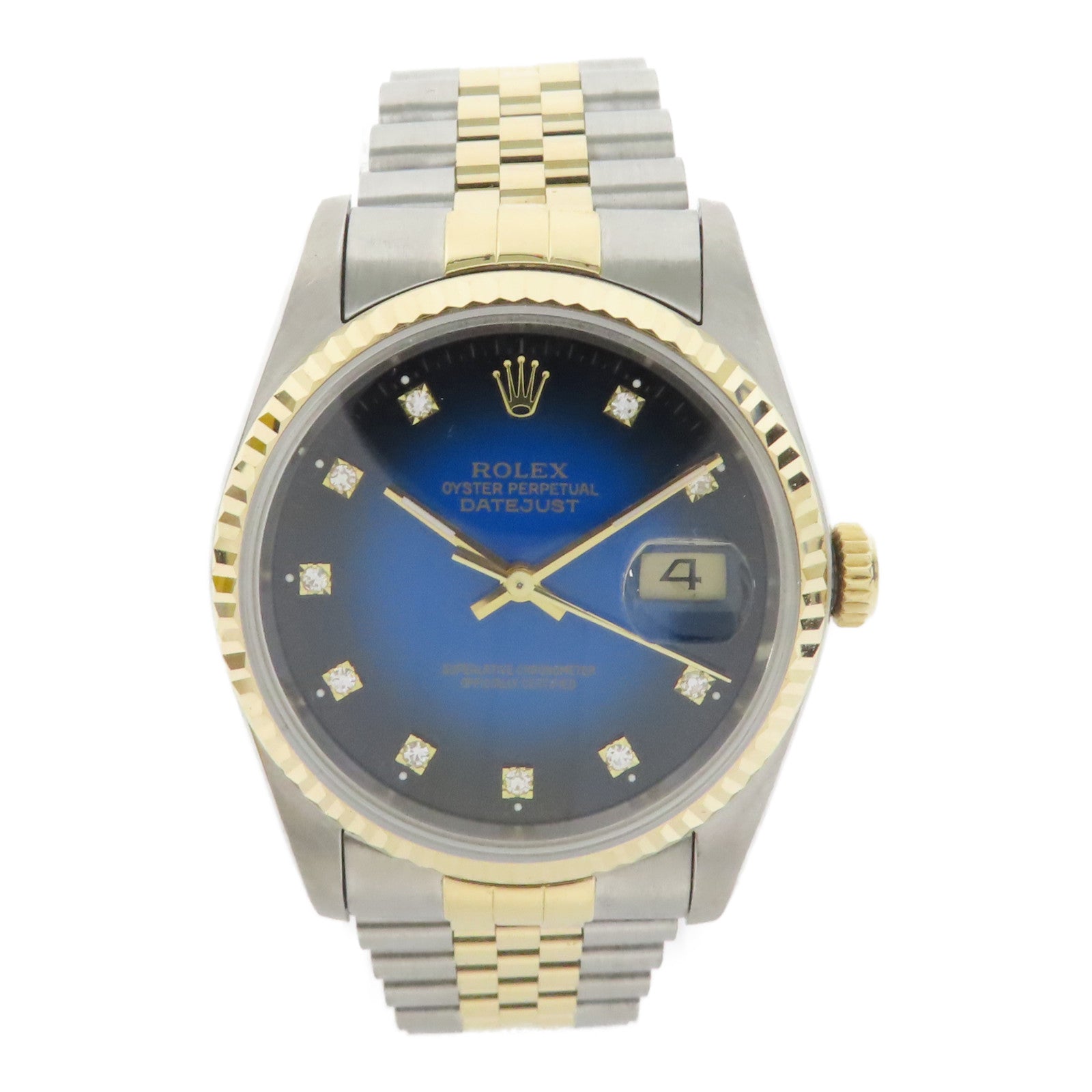 ROLEX Datejust 36mm 18K金/不鏽鋼手錶自動機芯藍色