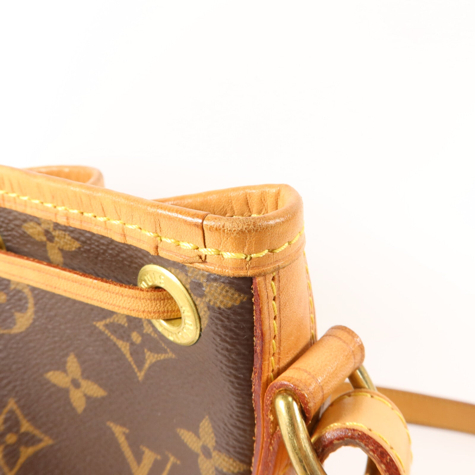 LOUIS VUITTON Monogram Noe BB金扣肩背袋棕色