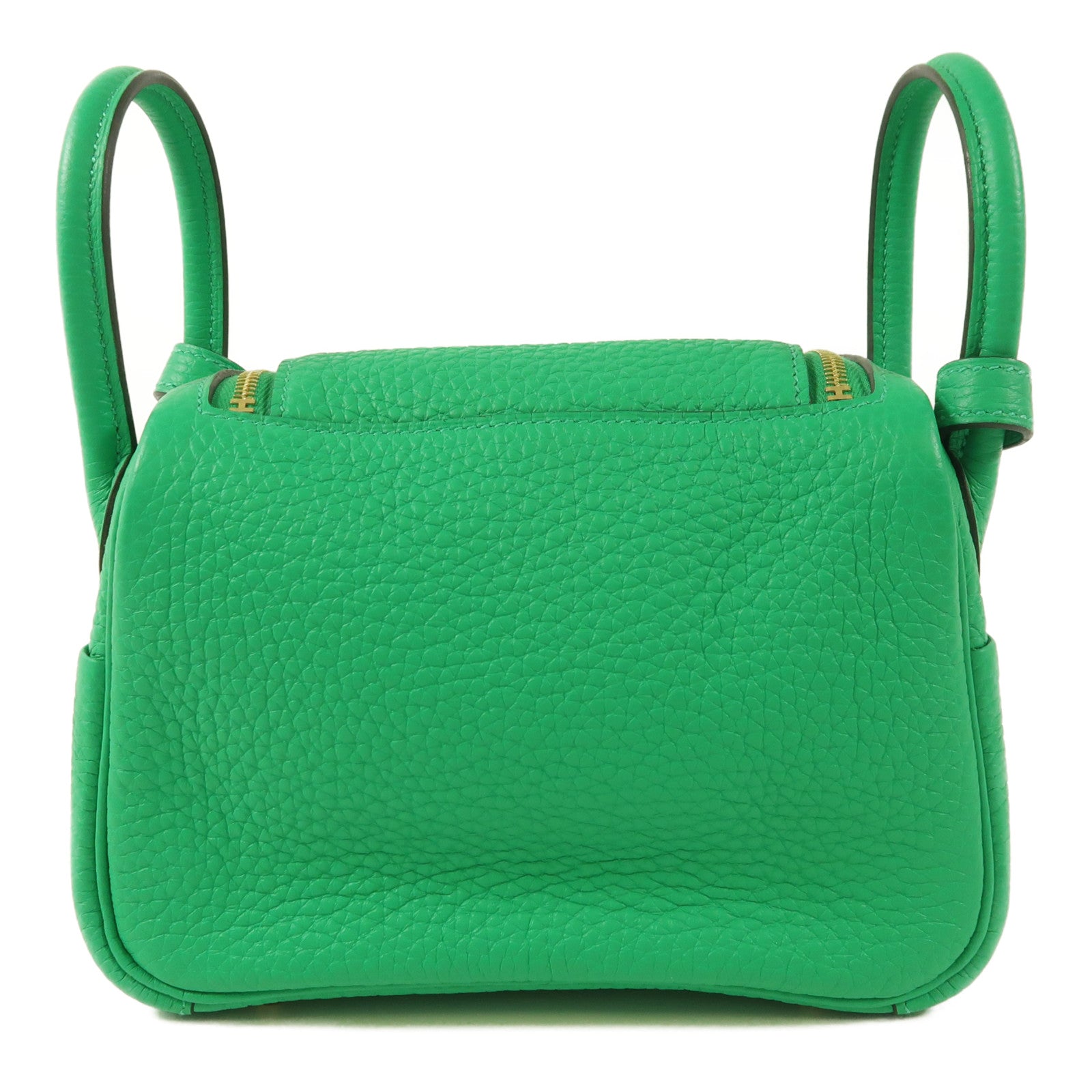 HERMES Clemence皮革Mini Lindy金扣手挽肩背兩用袋Menthe