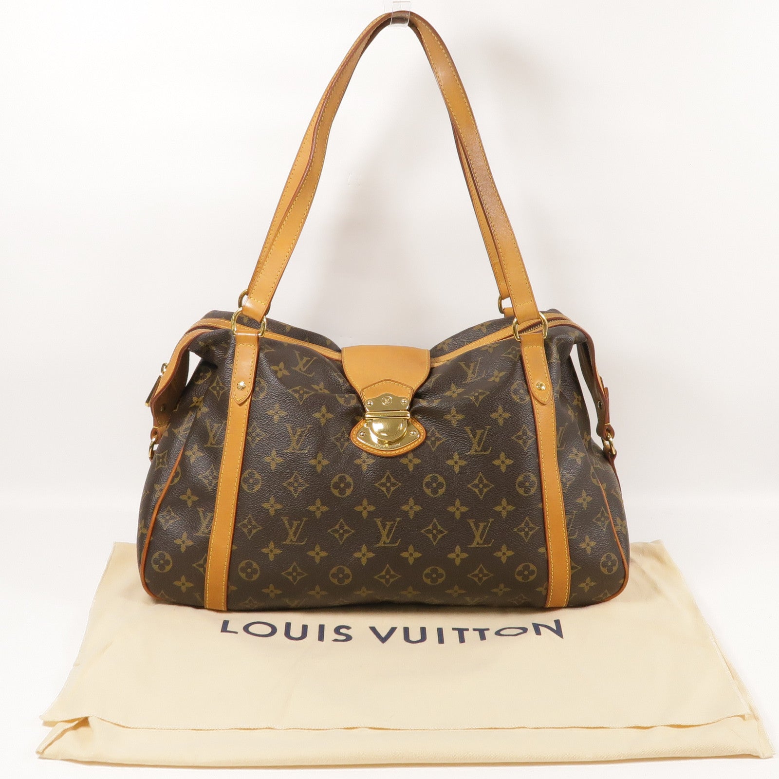 LOUIS VUITTON LV GHW Stresa GM Shoulder Bag M51188 Monogram Brown