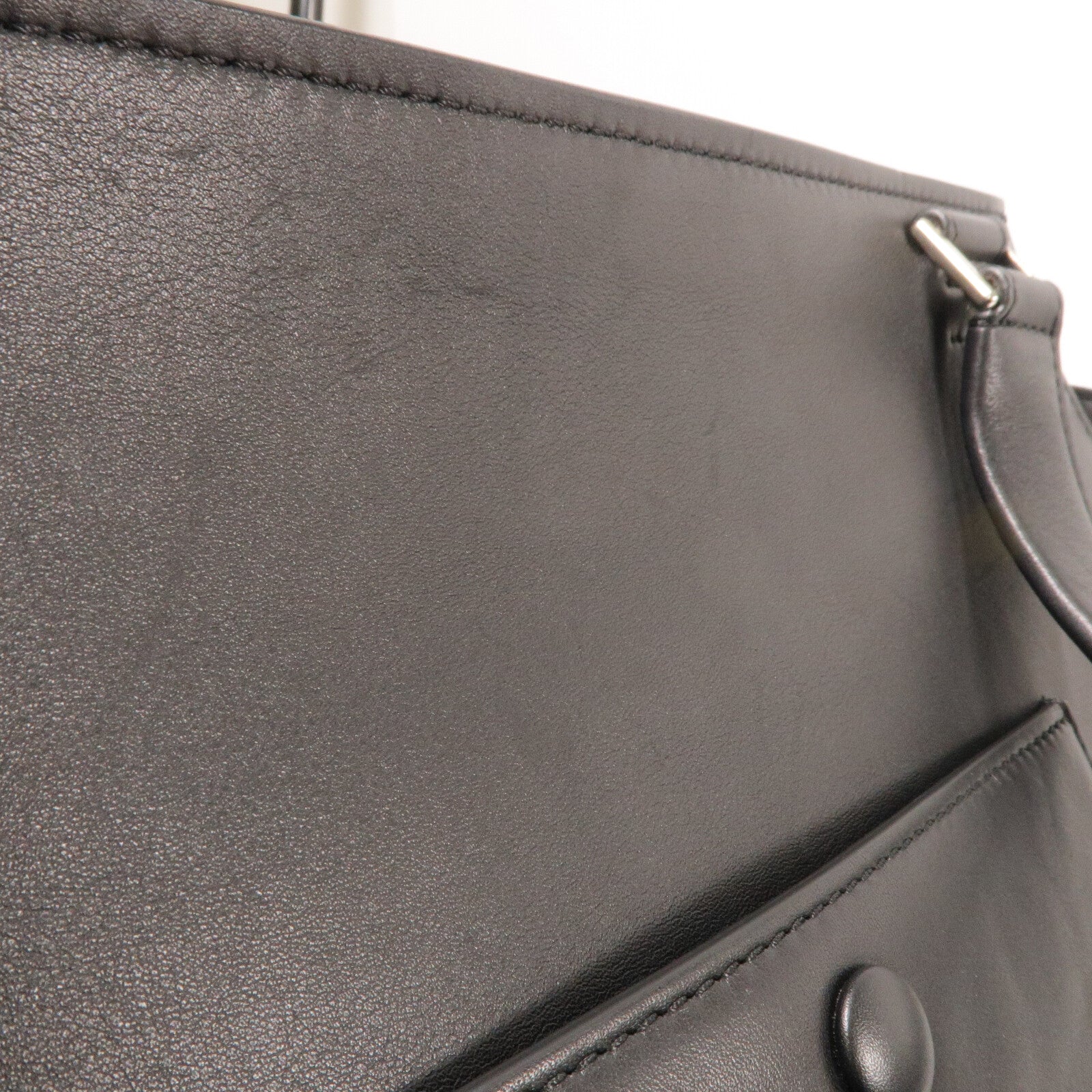 CELINE 牛皮皮革/馬毛Edge Medium肩背袋