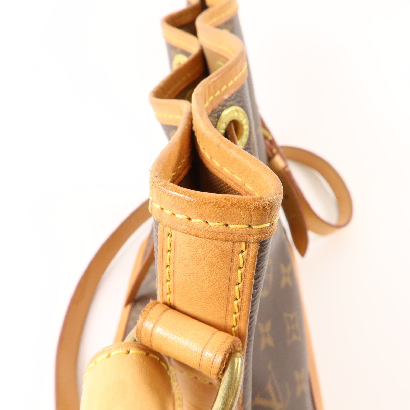 LOUIS VUITTON Monogram Noe BB金扣肩背袋棕色