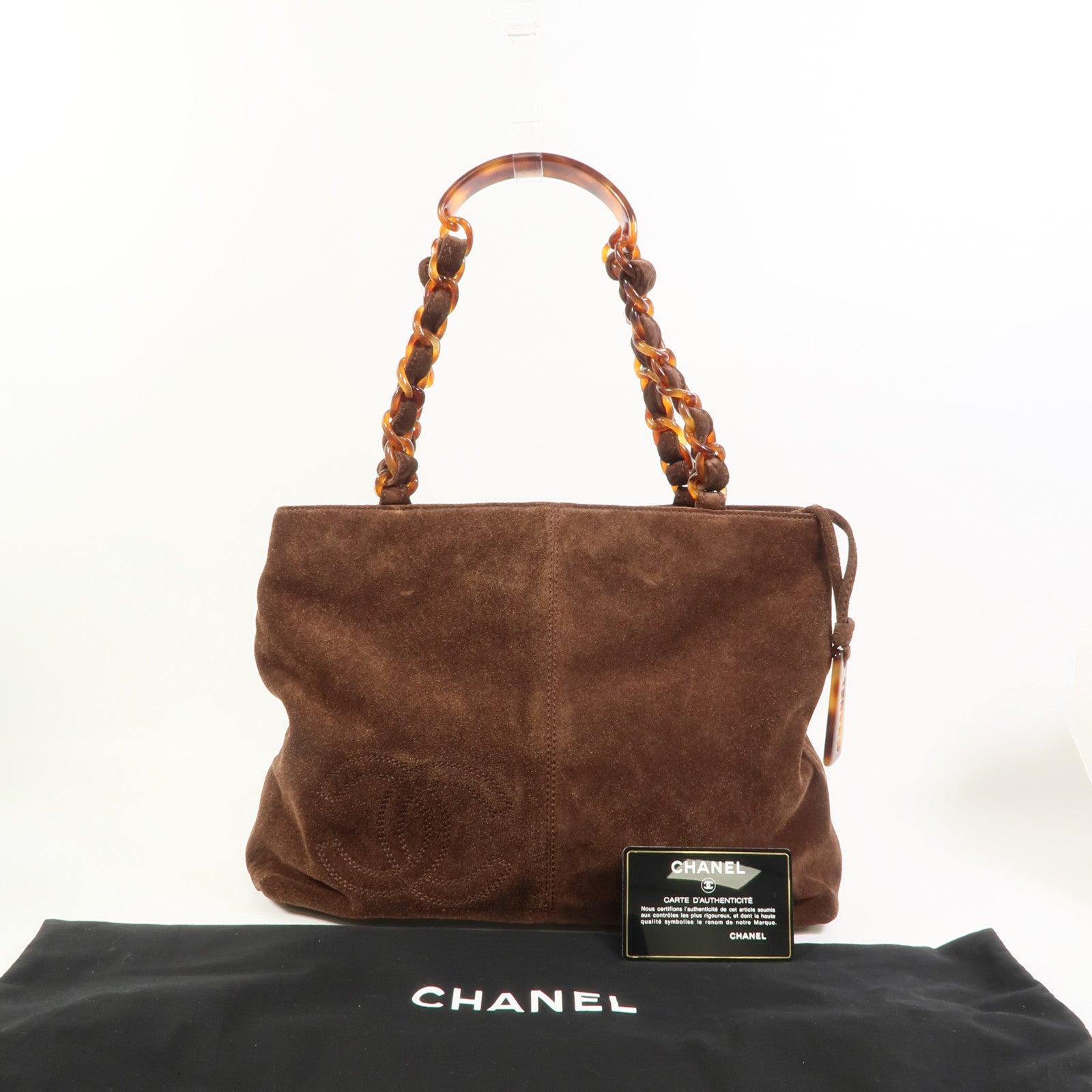 CHANEL 麂皮皮革Handbag手挽袋