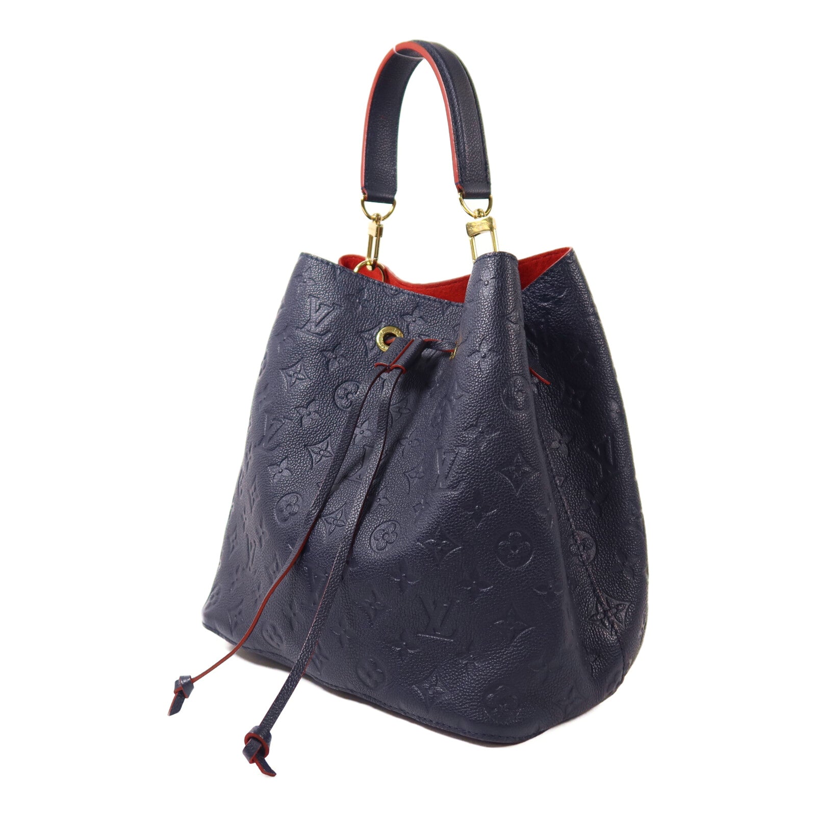 LOUIS VUITTON Monogram Empreinte Neo Noe MM金扣手挽肩背兩用袋