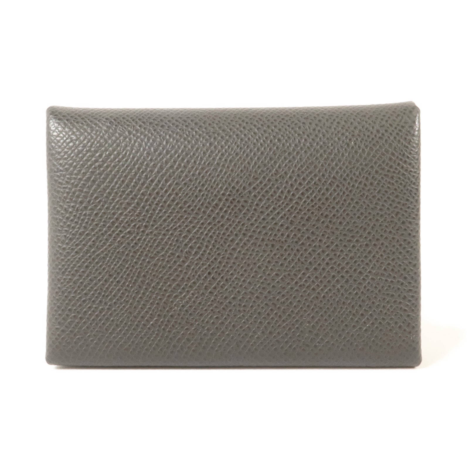 HERMES Epsom皮革Calvi Duo Compact Card Holder卡片套Graphite