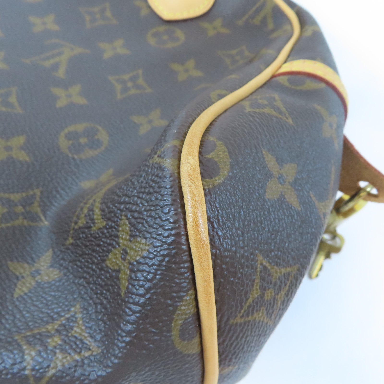 LOUIS VUITTON Monogram Montorgueil PM金扣肩背袋棕色