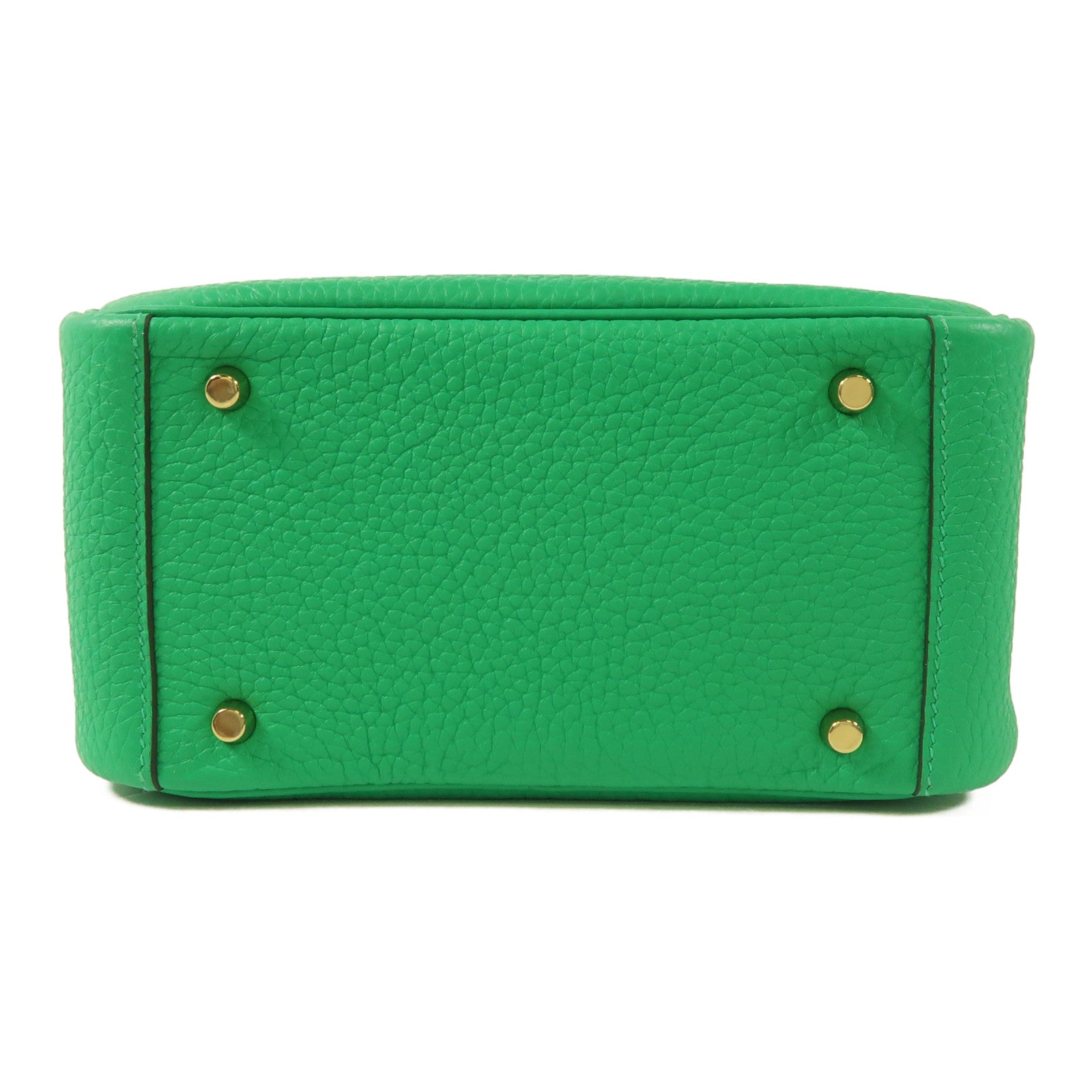 HERMES Clemence皮革Mini Lindy金扣手挽肩背兩用袋Menthe