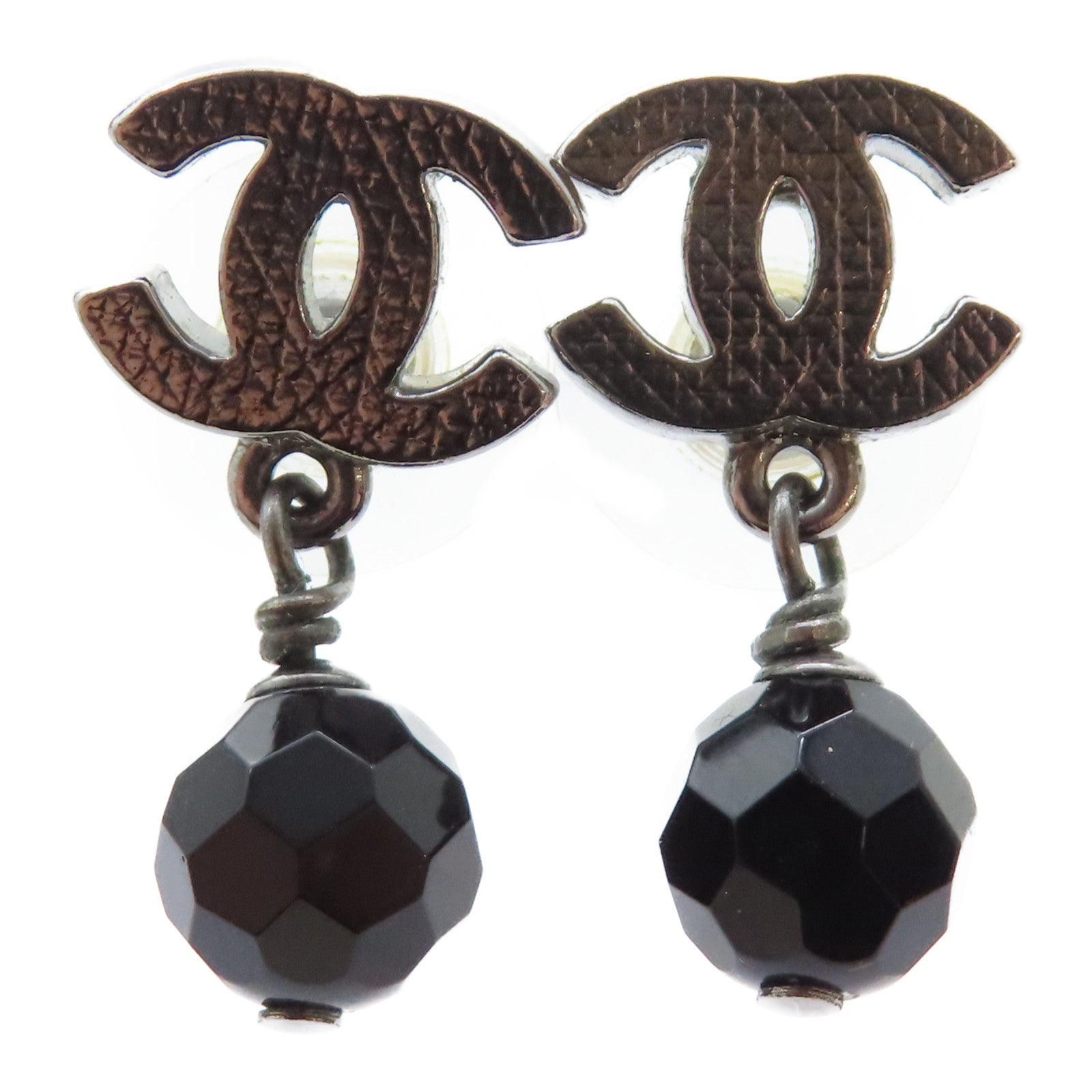 CHANEL 金屬Earrings黑石耳環