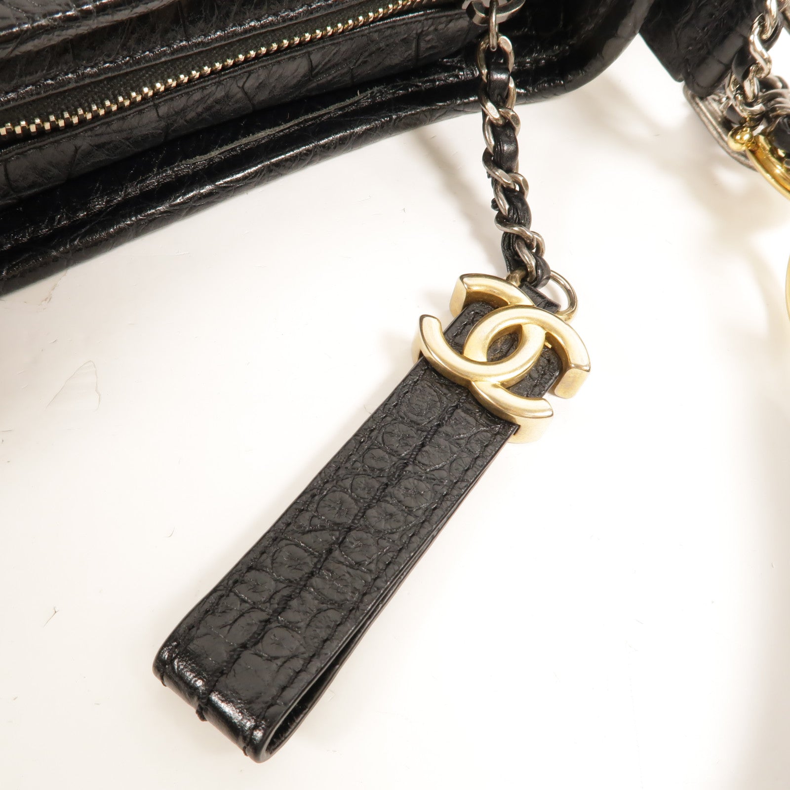 CHANEL 牛皮皮革Gabrielle Small鏈帶手挽肩背兩用袋