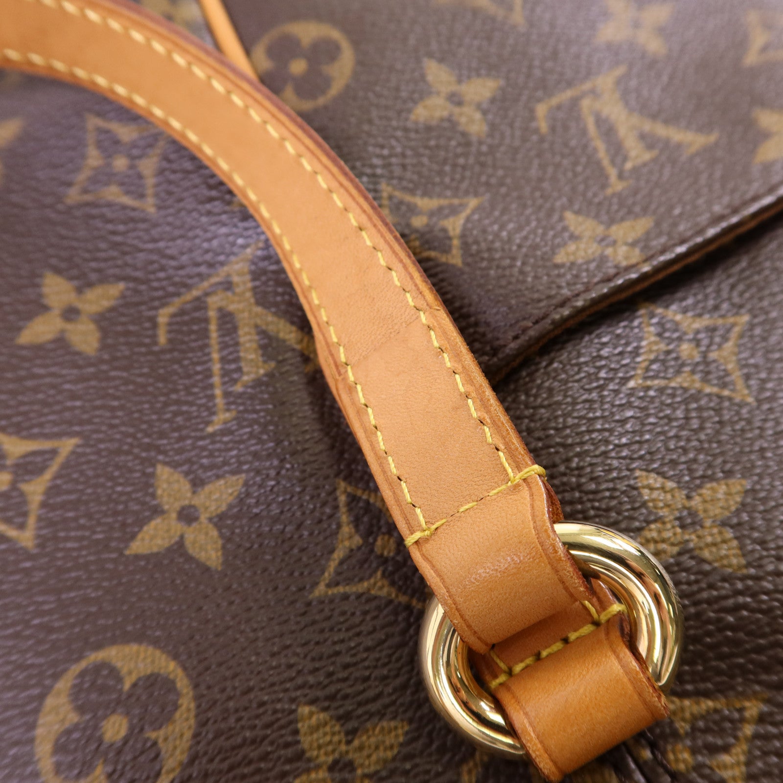 LOUIS VUITTON Monogram Totally MM金扣肩背袋棕色
