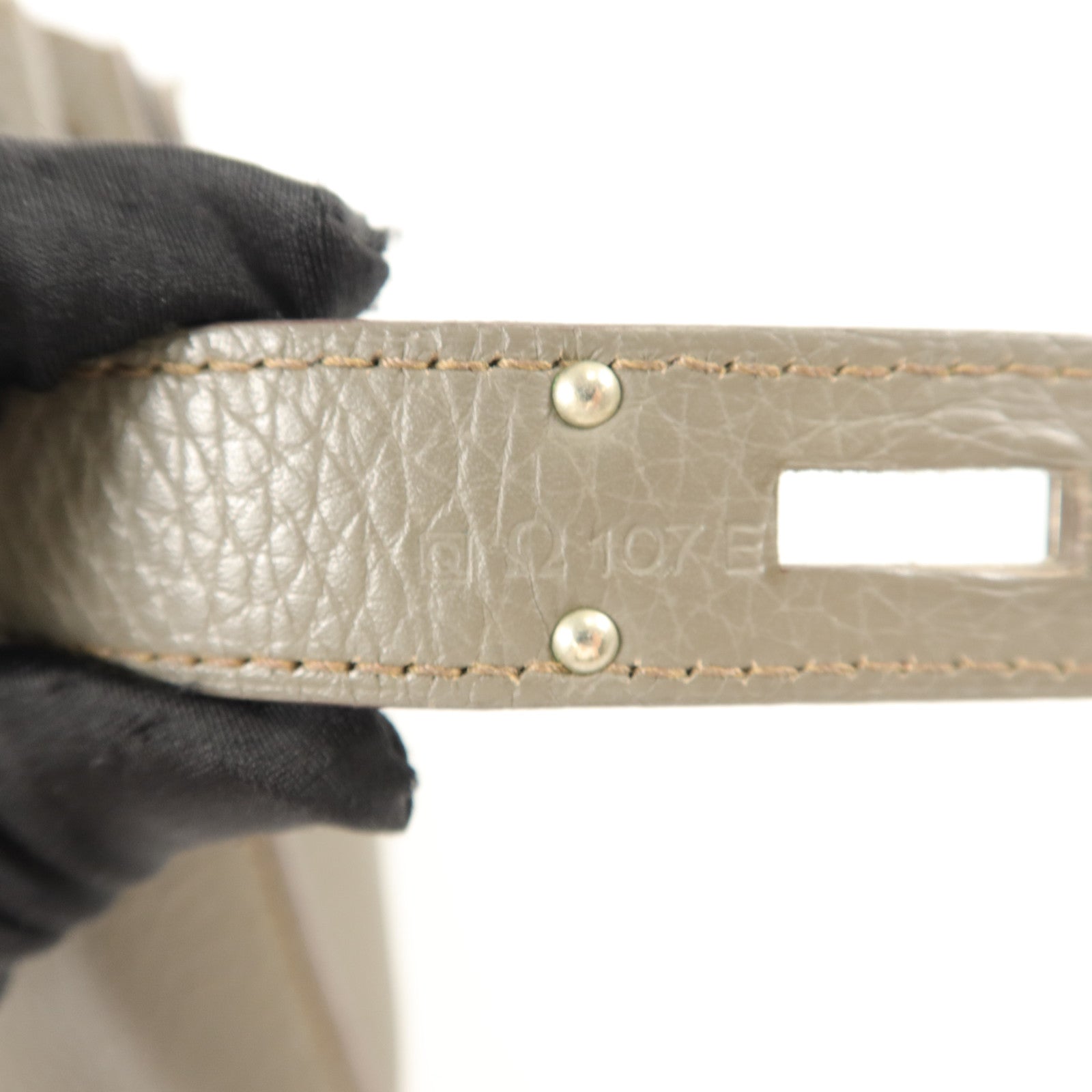 HERMES Clemence皮革Jypsiere 31肩背袋Etain