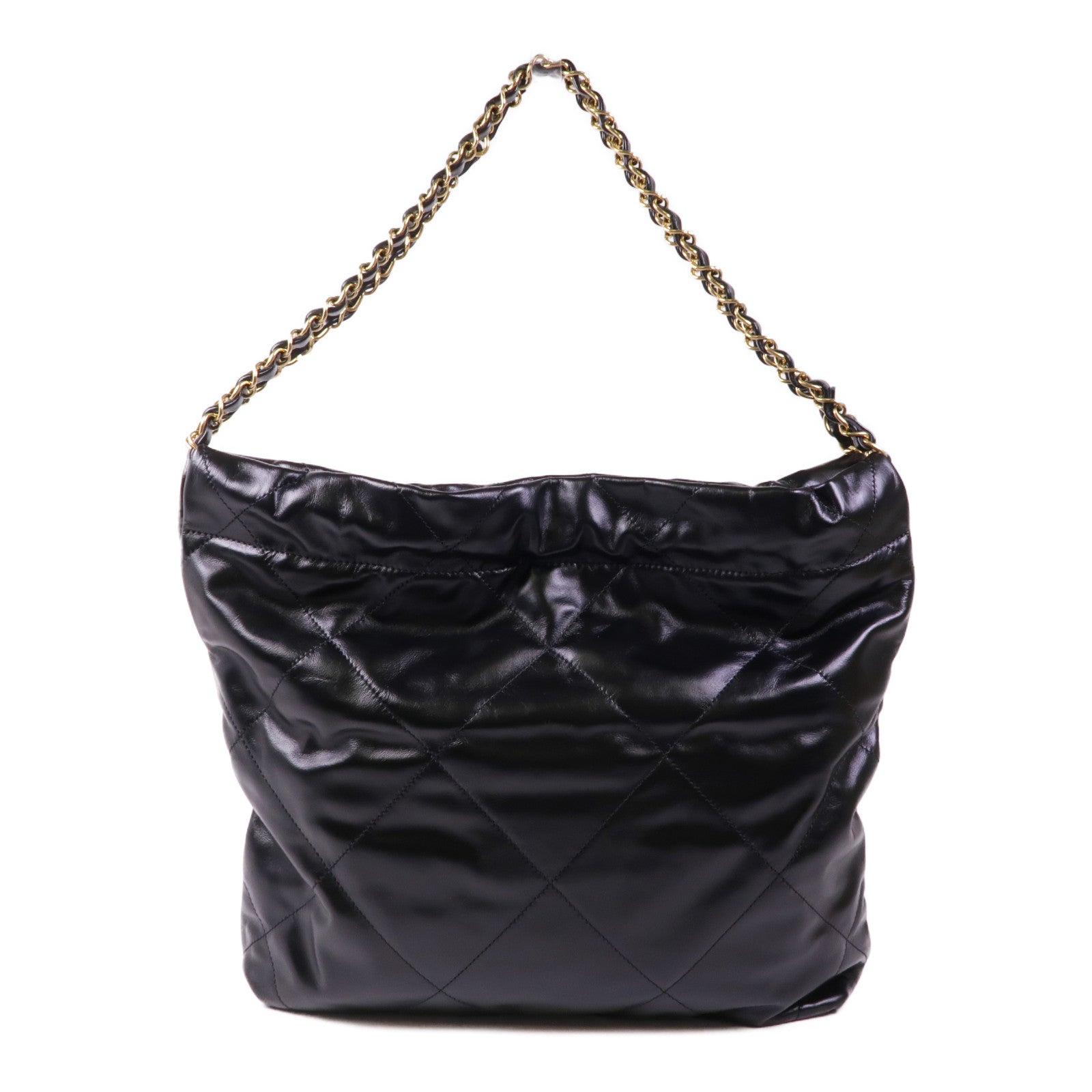 CHANEL 牛皮皮革Chanel 22金扣鏈帶肩背袋