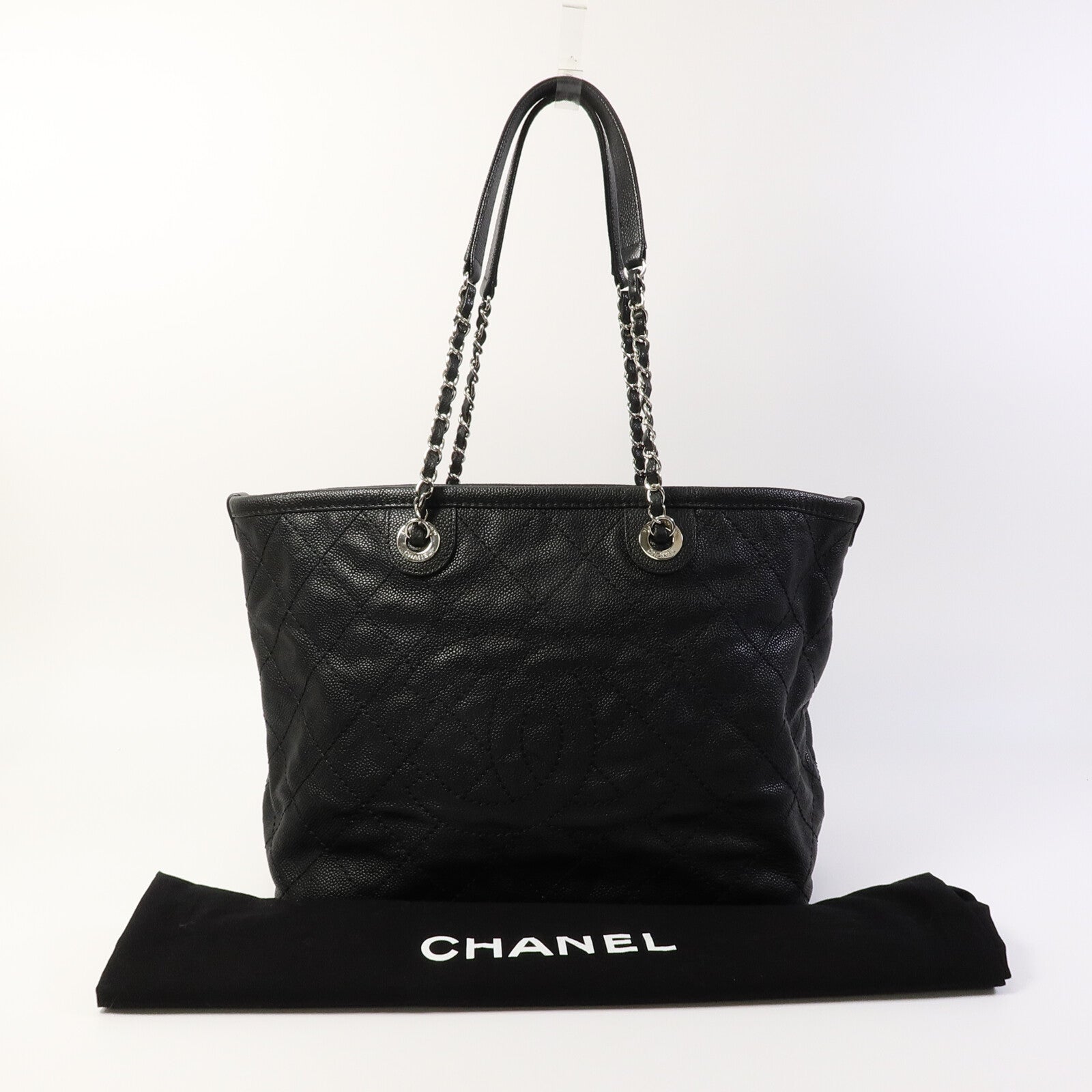 CHANEL 牛皮皮革CC Quited Tote Bag手挽袋