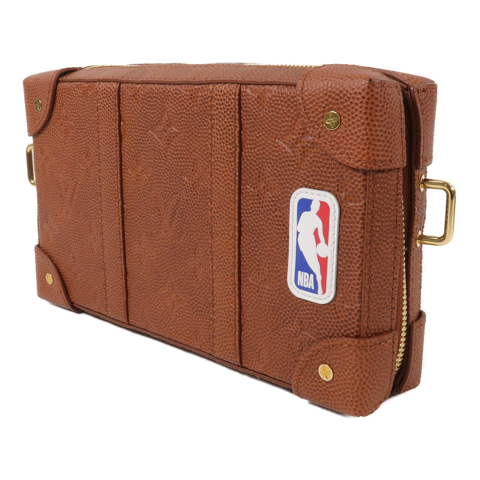LOUIS VUITTON Monogram Taurillon LVxNBA Soft Trunk Wearable肩背袋