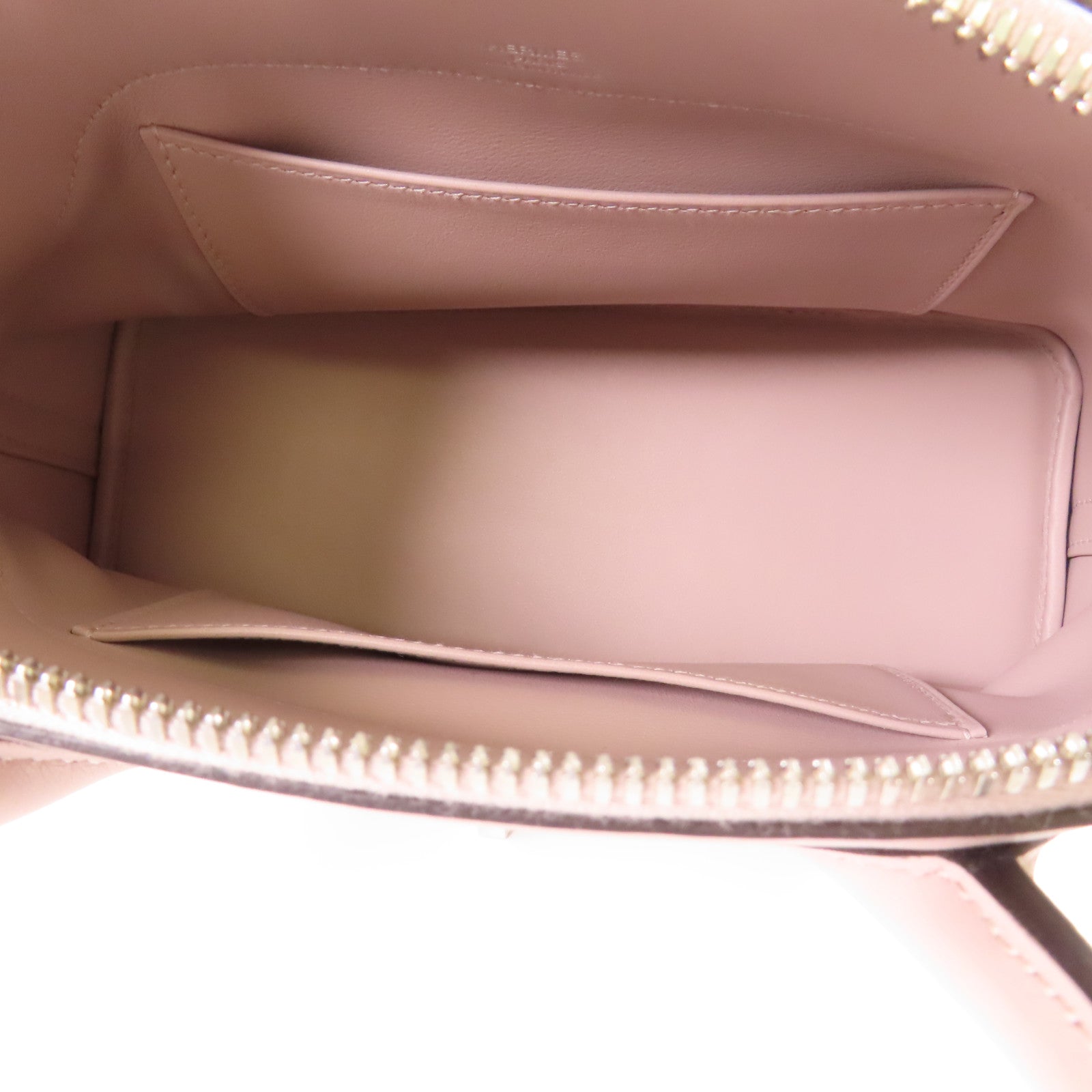 HERMES Swift皮革Bolide Secret銀扣手挽袋4W Glycine