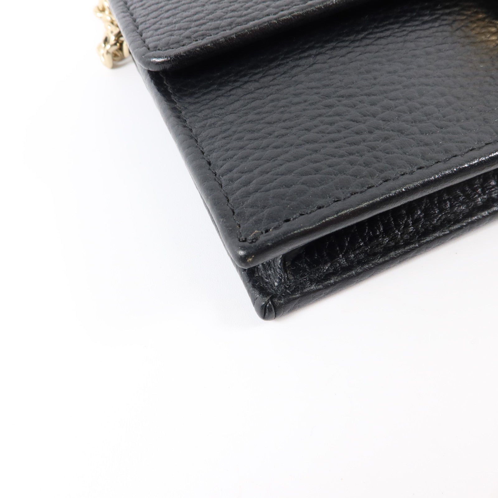 GUCCI 牛皮皮革Interlocking Wallet On Chain金扣鏈帶肩背袋