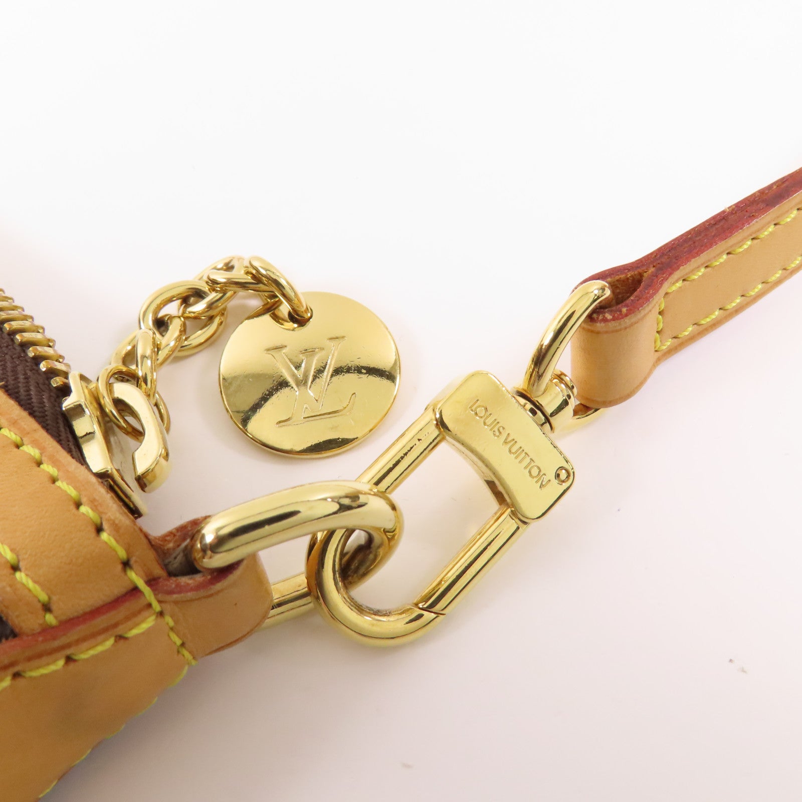 LOUIS VUITTON Monogram Palermo PM金扣手挽肩背兩用袋棕色