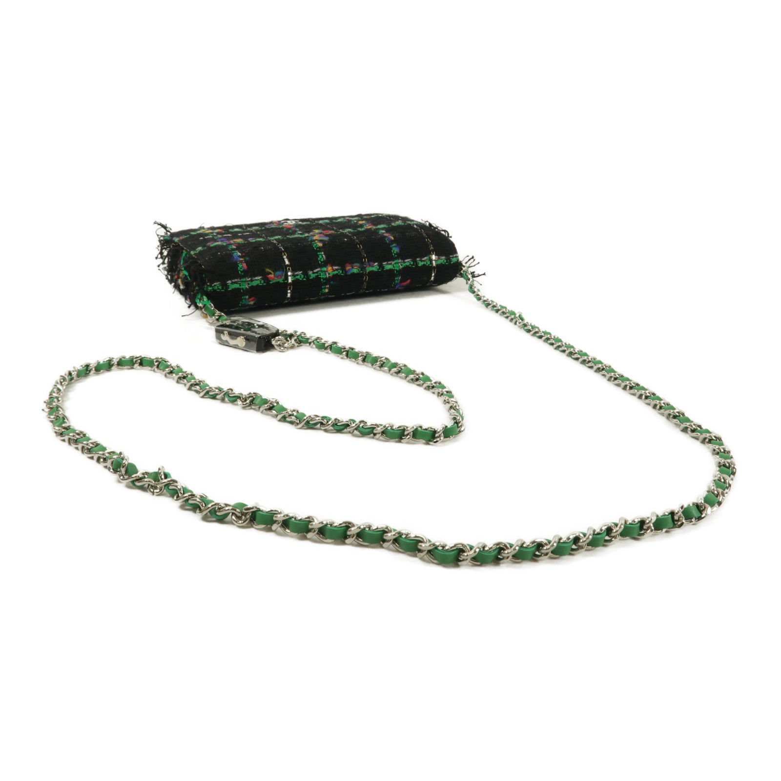 CHANEL Tweed WOC Wallet On Chain With Robot Charm鏈帶肩背袋