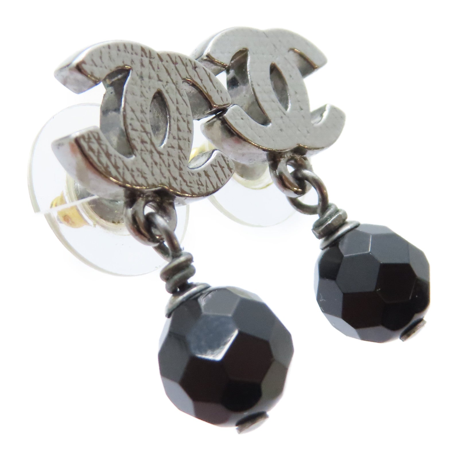 CHANEL 金屬Earrings黑石耳環